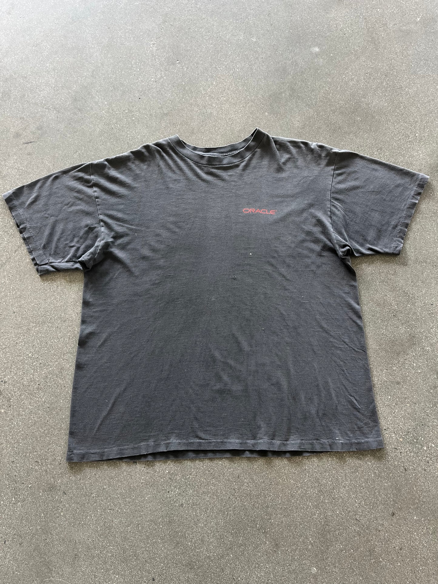 90’S FADED “ORACLE” TECH TEE - BOXY XL