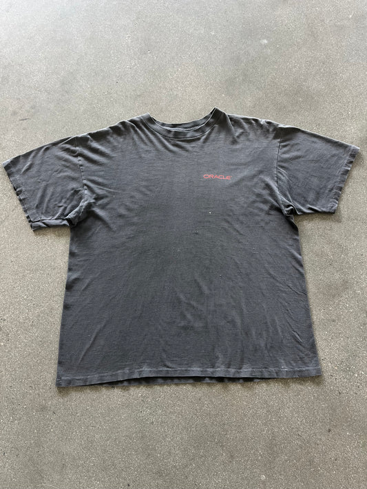 90’S FADED “ORACLE” TECH TEE - BOXY XL