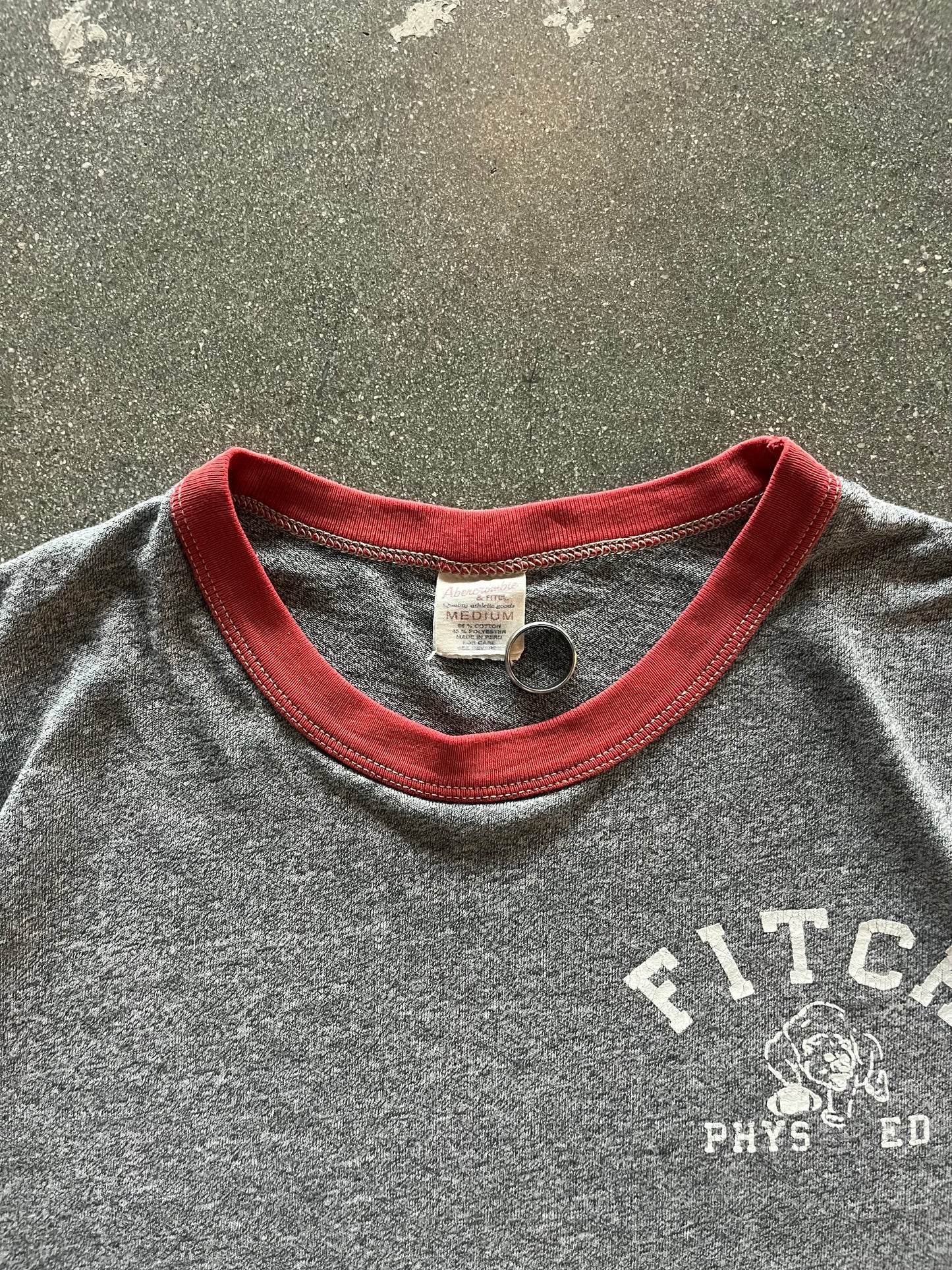 80’S ABERCROMBIE & FITCH “PHYS. ED” RINGER - M/L