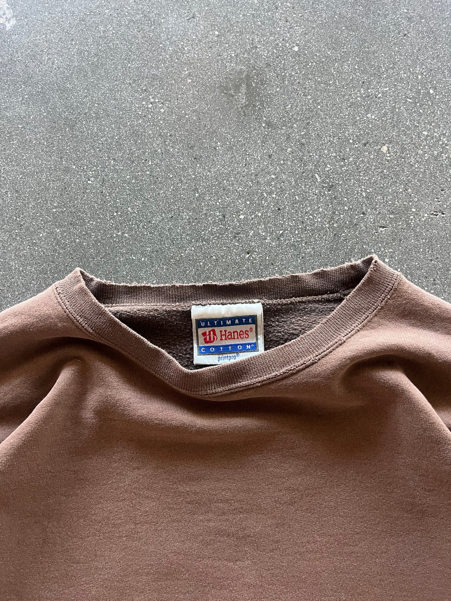 90’S CHOCOLATE BROWN CREWNECK - BOXY L
