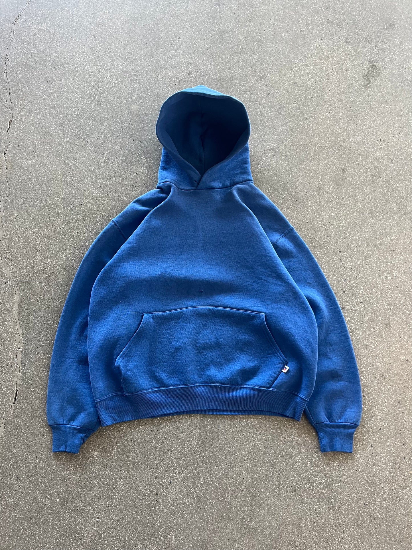 90’S PRIMARY BLUE RUSSELL ATHLETIC HOODIE - BOXY L