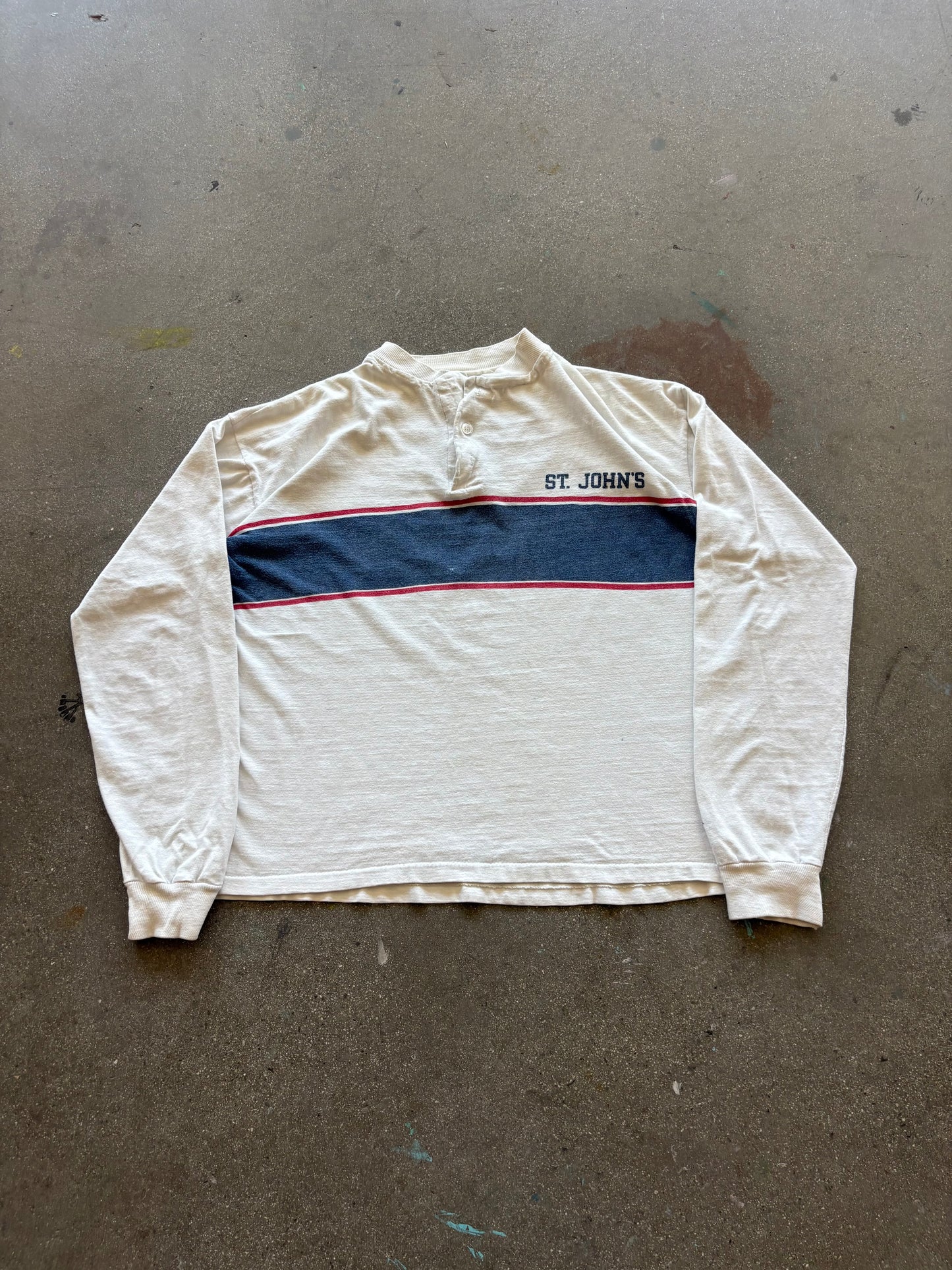 80’S CHAMPION “ST. JOHNS” HENLEY - BOXY M