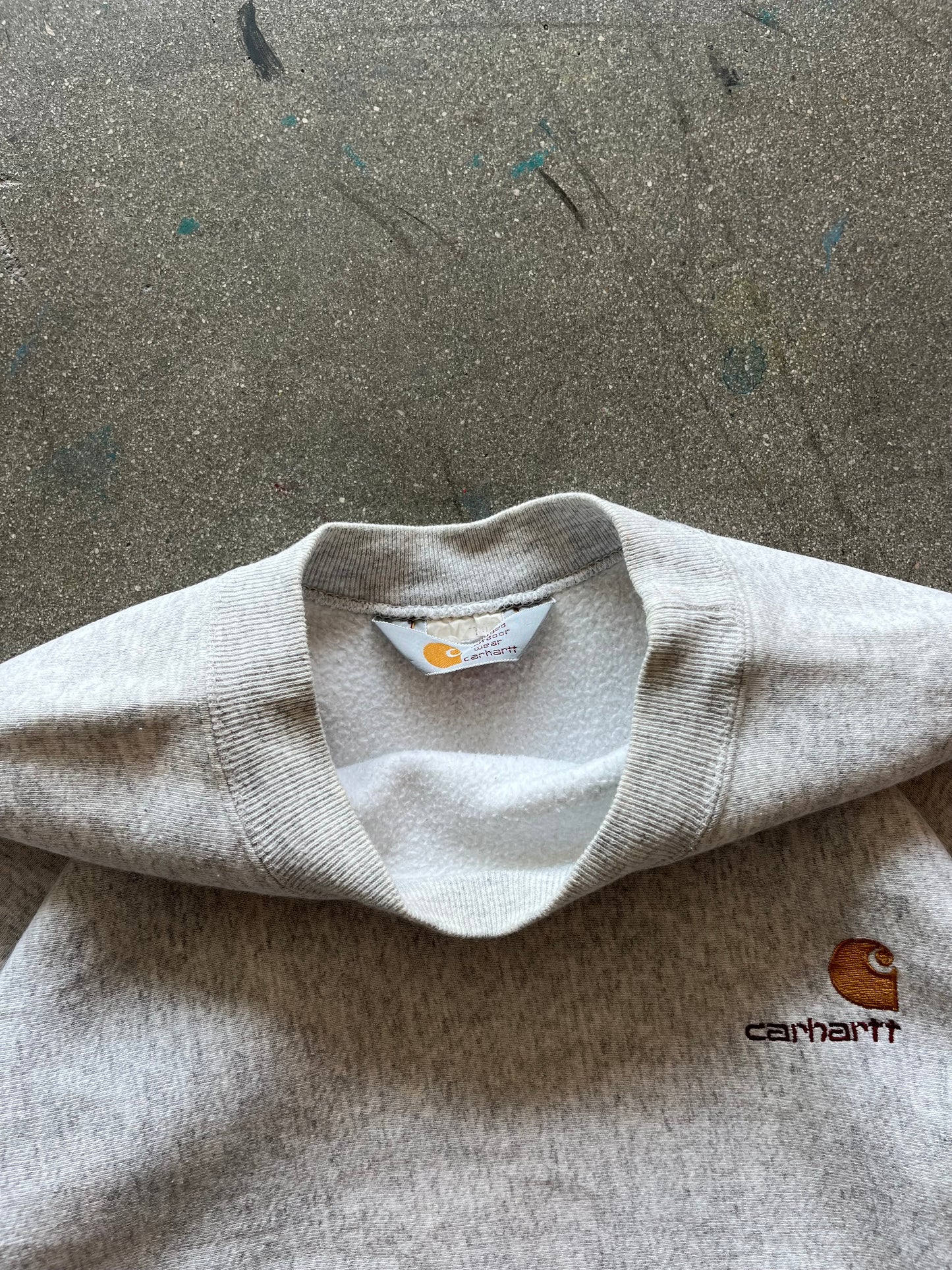 90’S HEATHER GRAY CARHARTT CREWNECK - L