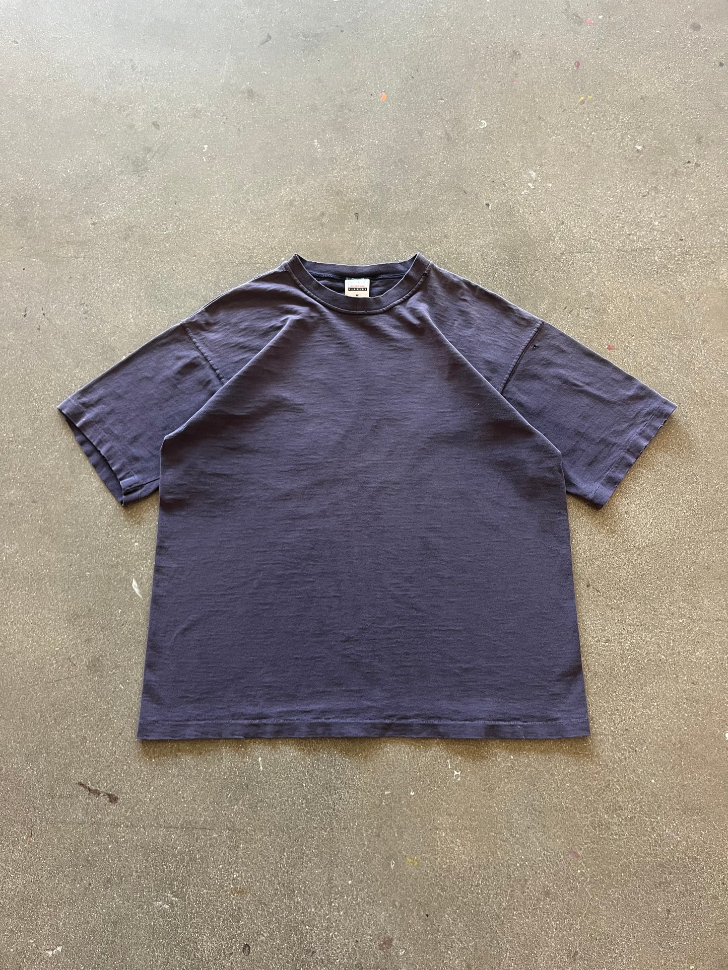 90’S SUNFADED NAVY BLANK TEE - BOXY M