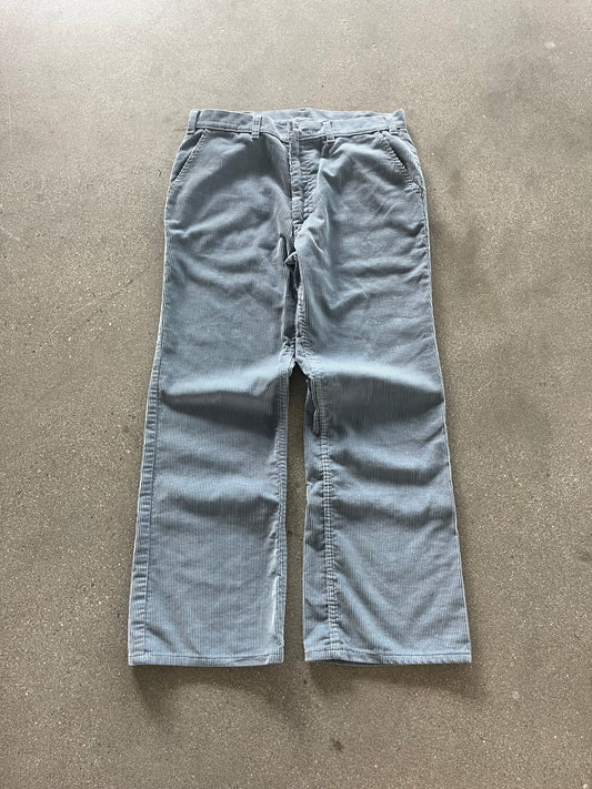 70’S BABY BLUE CORDUROY BOOTCUT WHITE TAB LEVI’S - 34