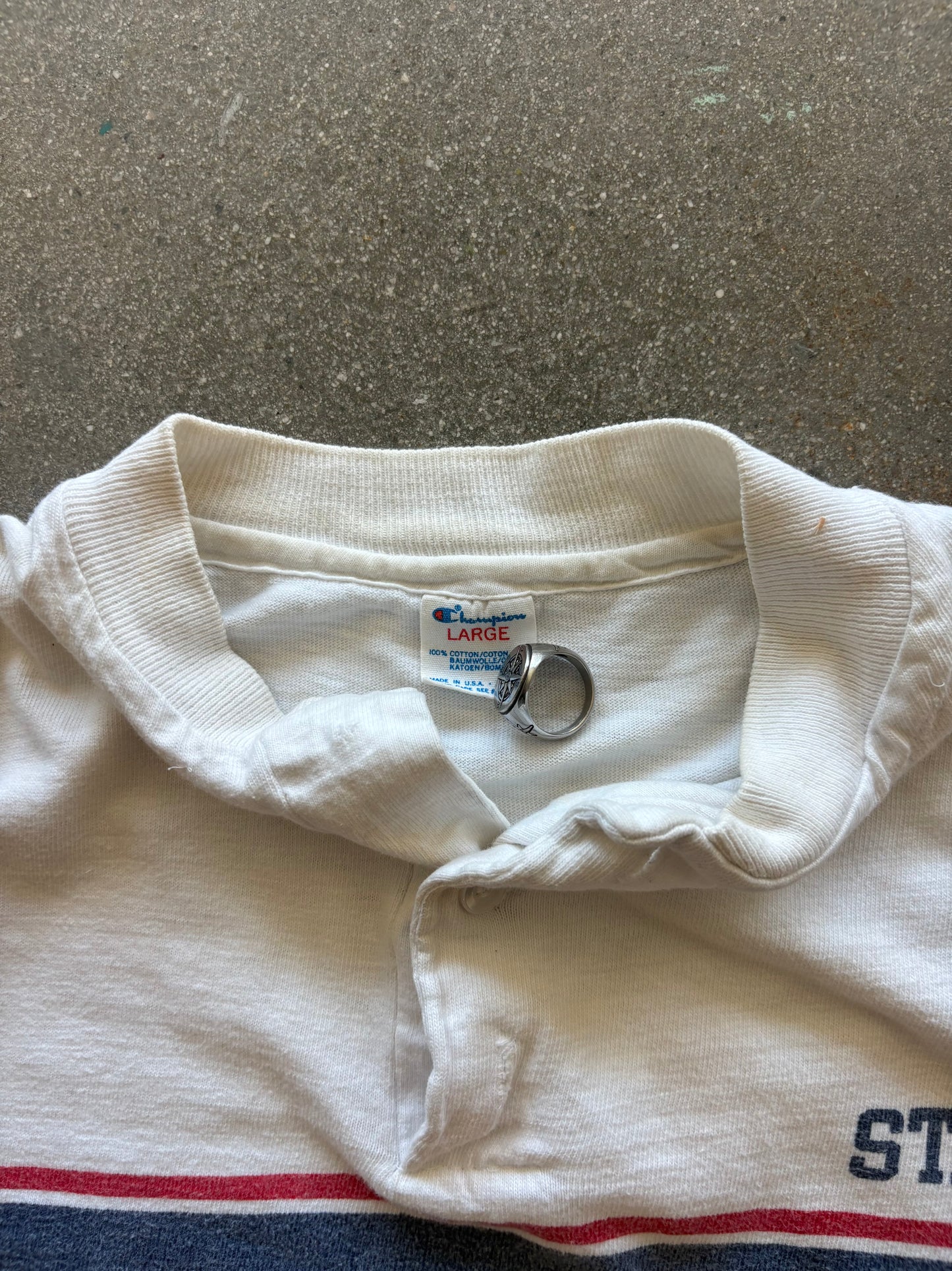80’S CHAMPION “ST. JOHNS” HENLEY - BOXY M