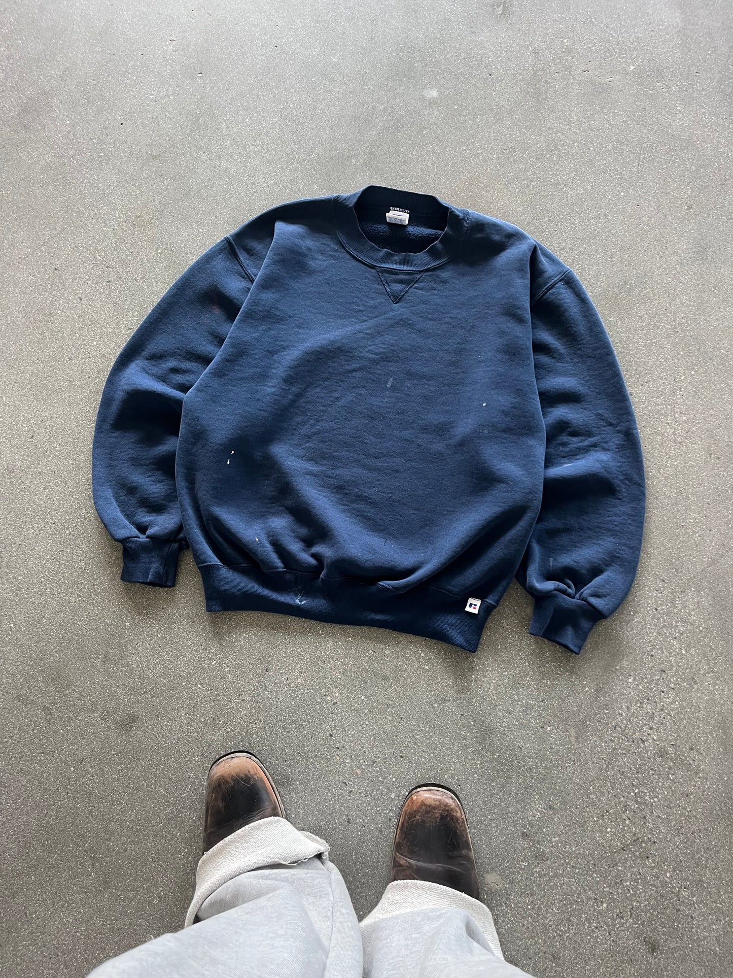 90’S NAVY BLUE RUSSELL ATHLETIC CREWNECK - BOXY M