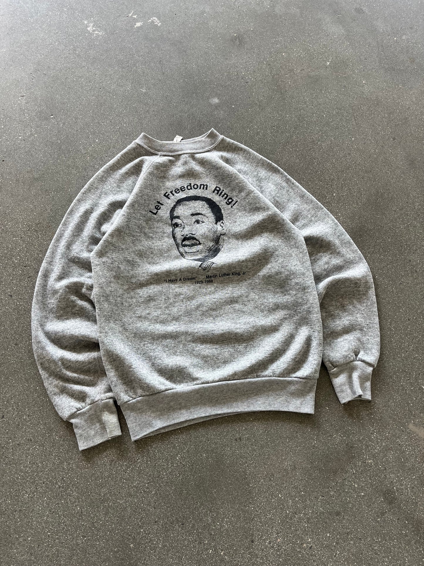 80’S RAGLAN “LET FREEDOM RISE!” MLK CREWNECK - XS/S