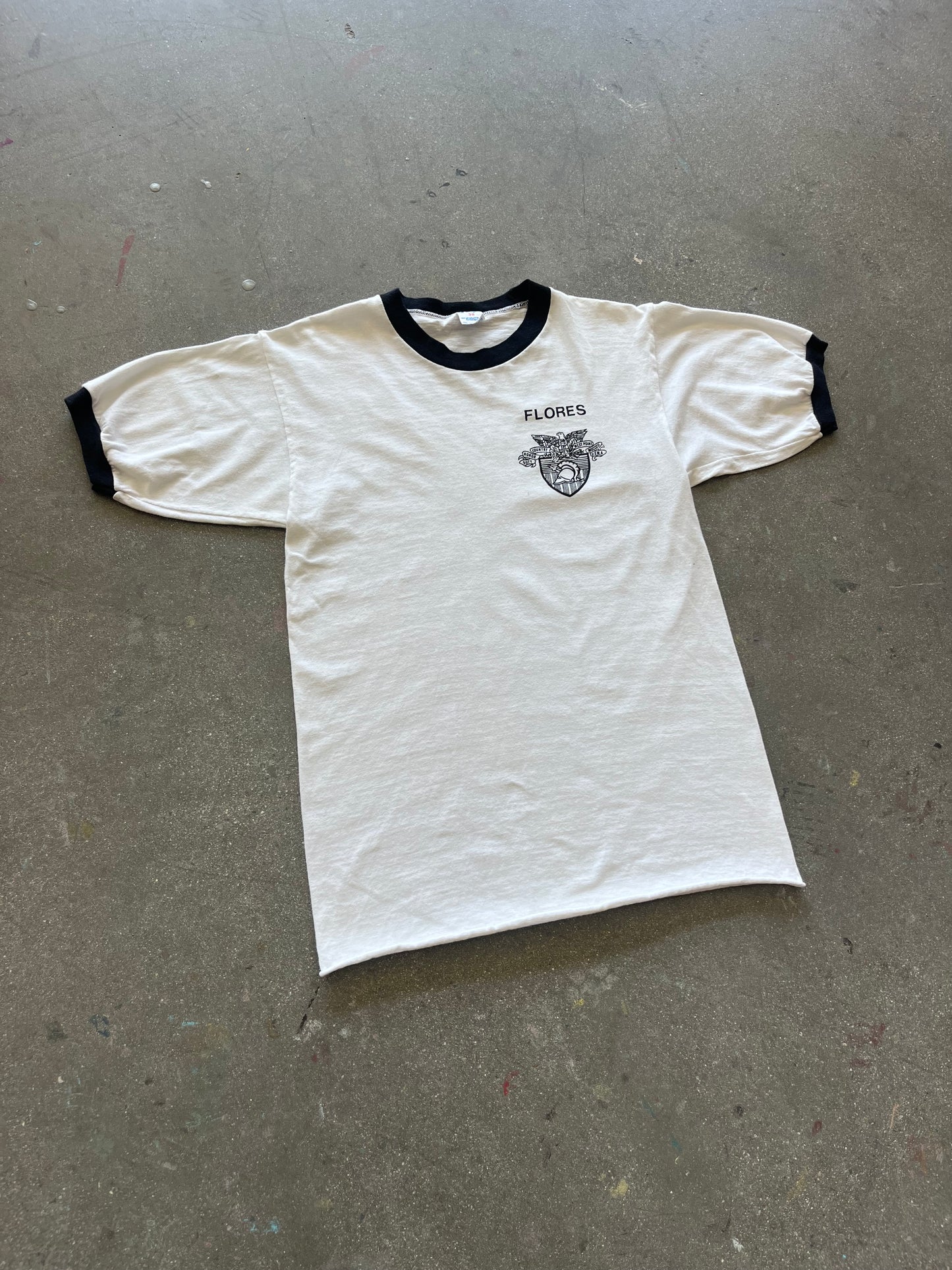 80’S USMA “FLORES” RINGER TEE - S