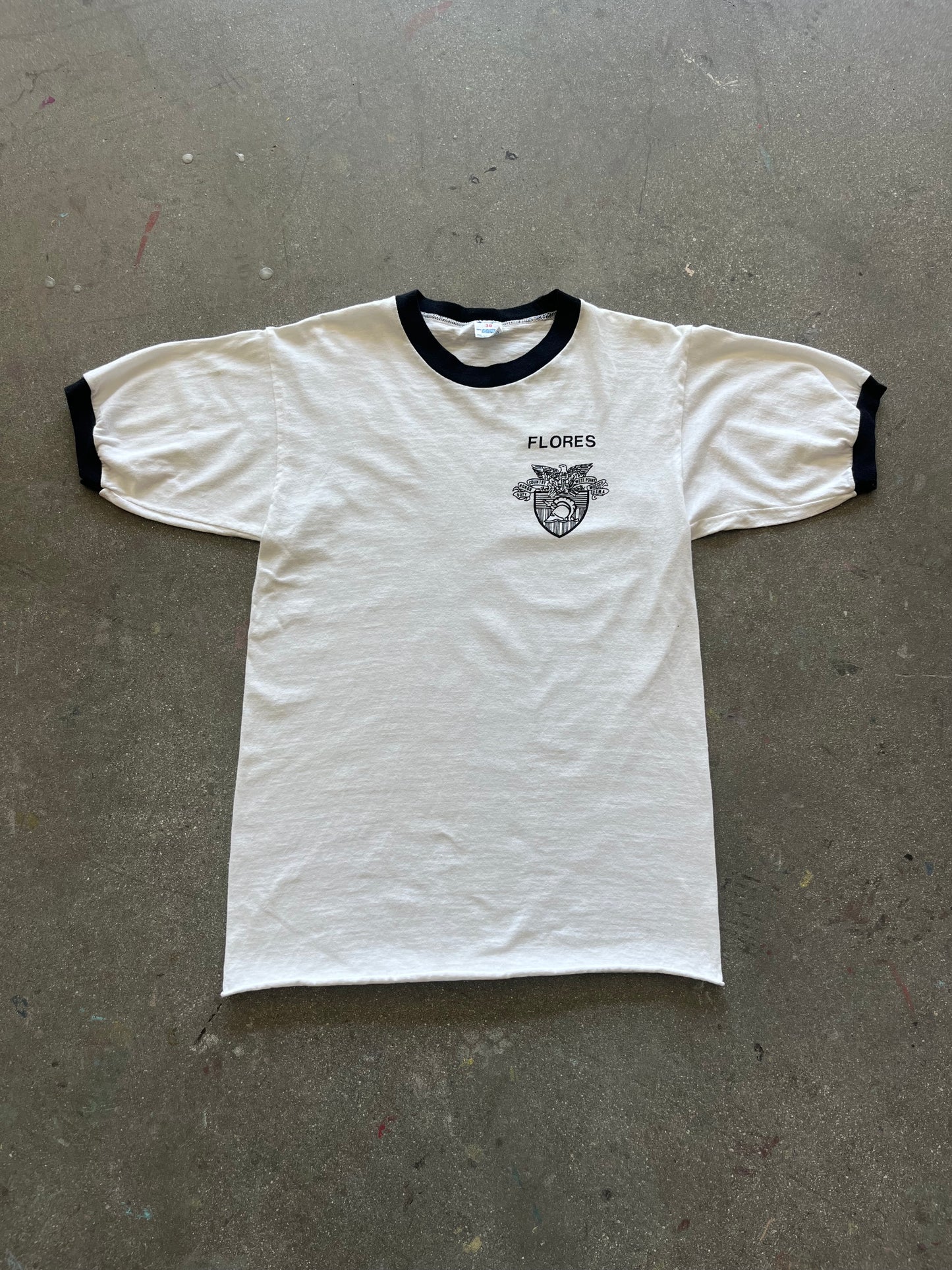 80’S USMA “FLORES” RINGER TEE - S