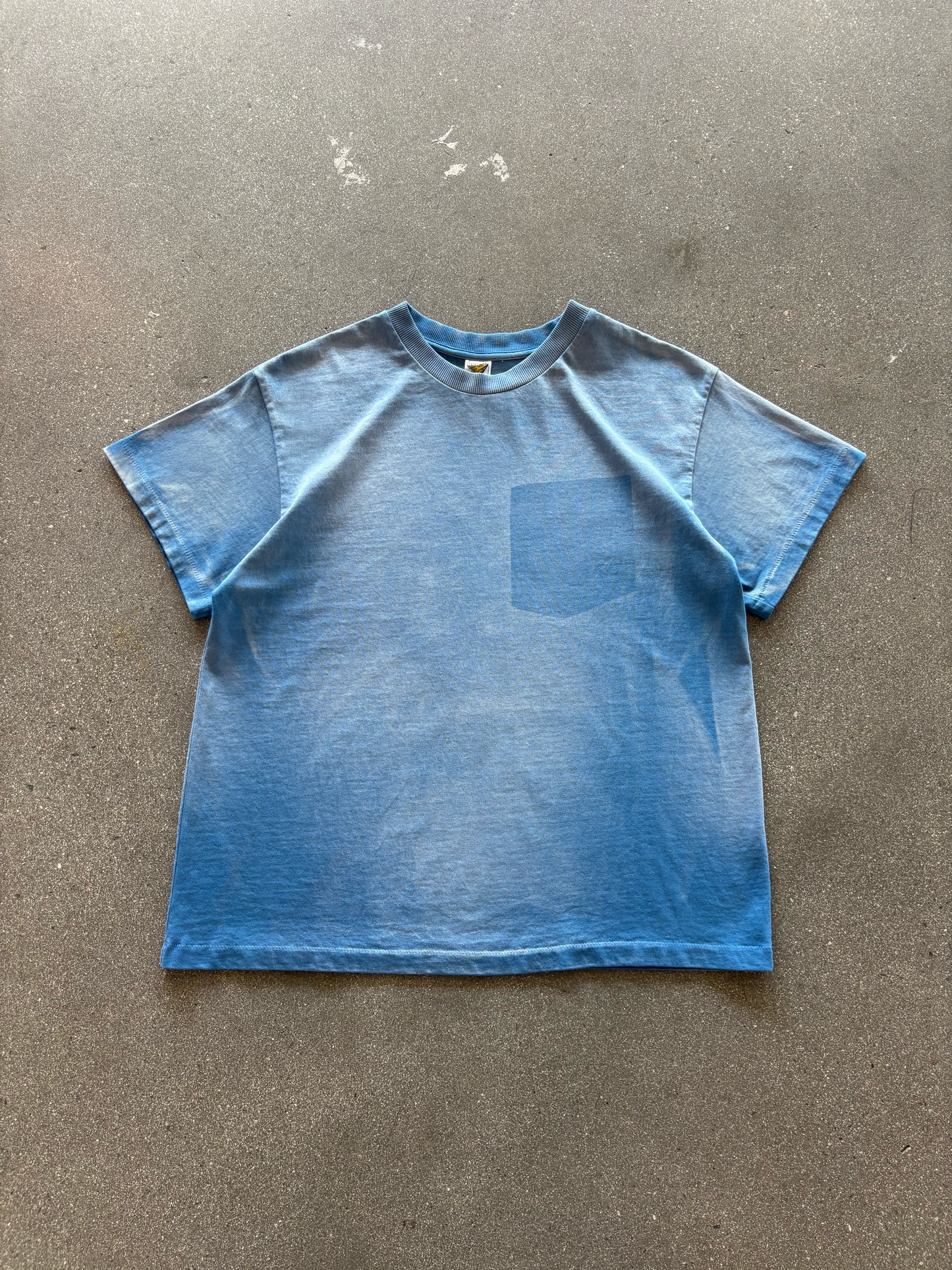 BABY BLUE GHOST POCKET TEE (MADE TO ORDER)