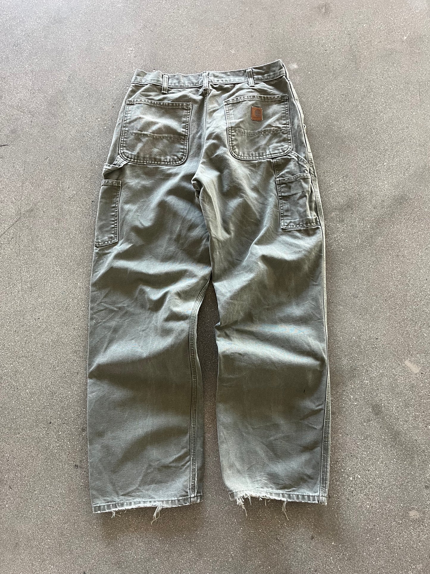 90’S FADED GREEN CARHARTT CARPENTERS - 32