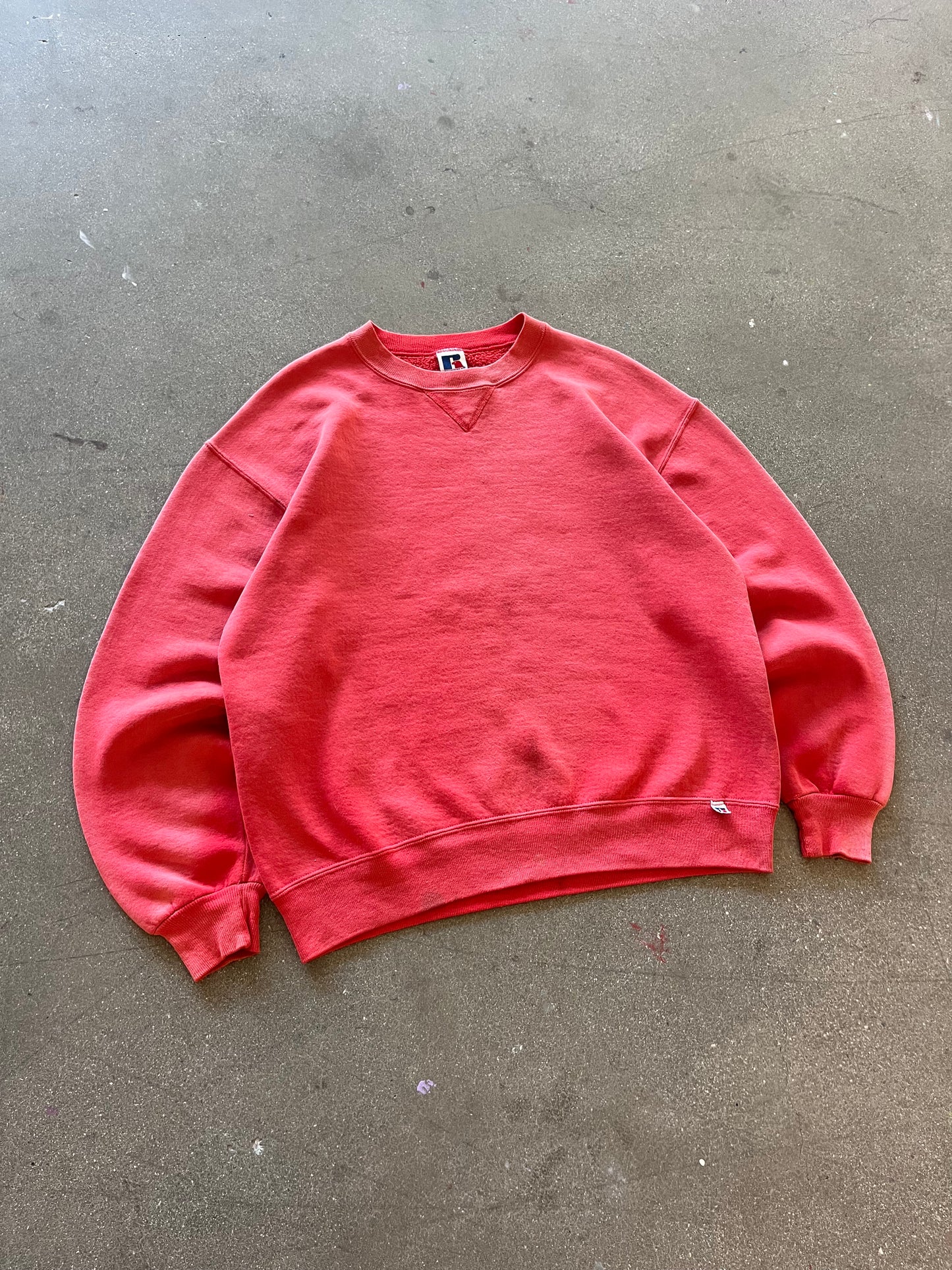 90’S SUNFADED SALMON RUSSELL ATHLETIC CREWNECK - BOXY M