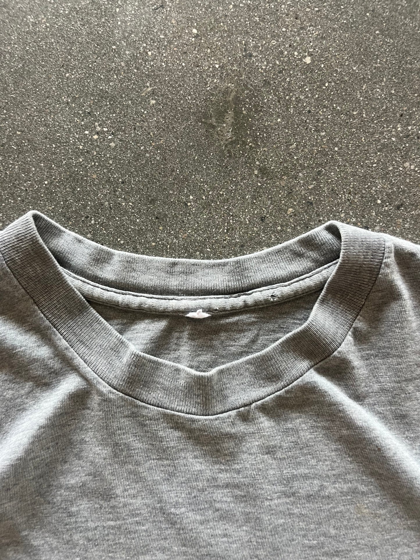 80’S HEATHER GRAY BLANK - M/L