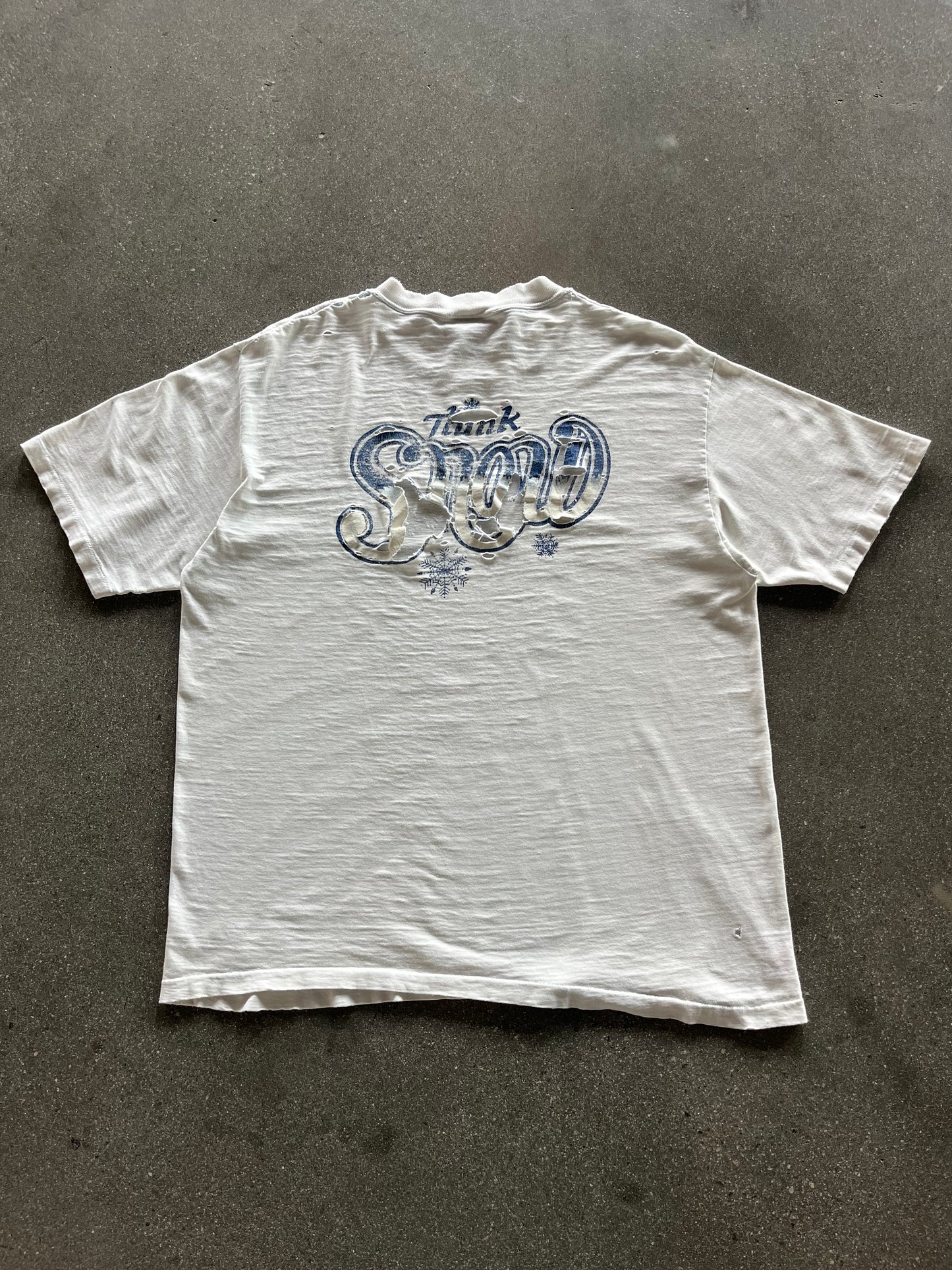 80’S DISTRESSED “CAMPUS LIFE” TEE - L