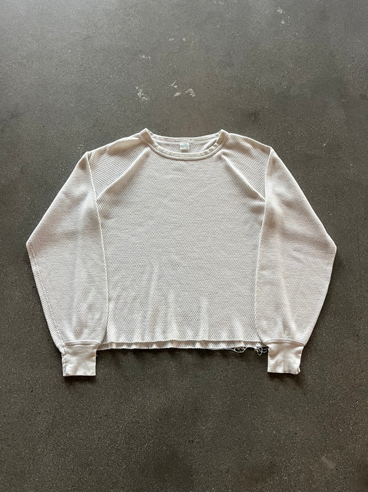 70’S CREAM WAFFLE THERMAL - BOXY M/L