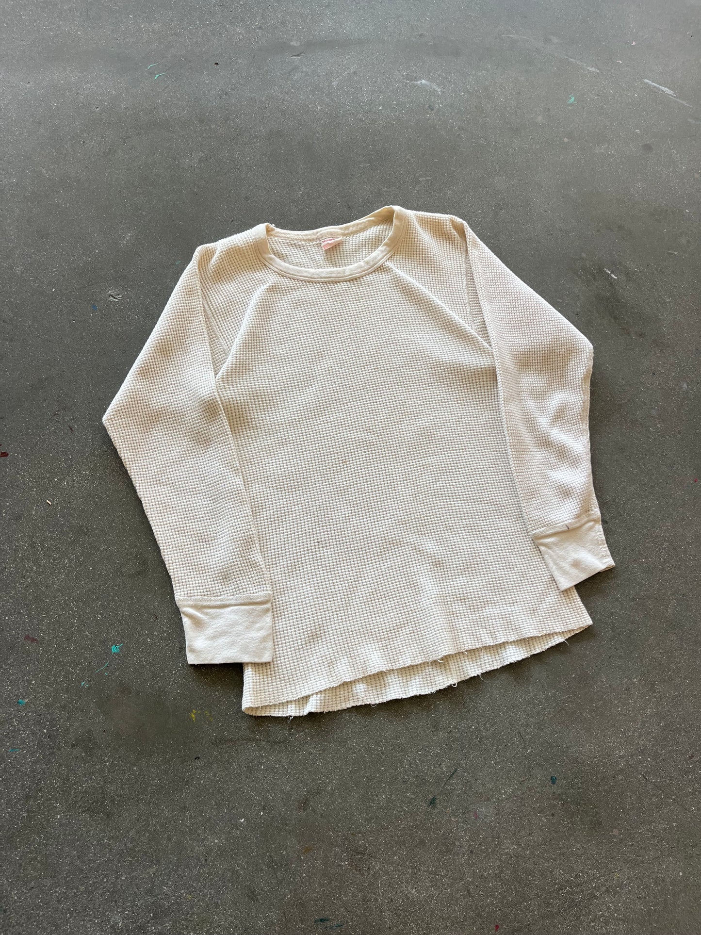 60’S SEARS CREAM WAFFLE THERMAL - M