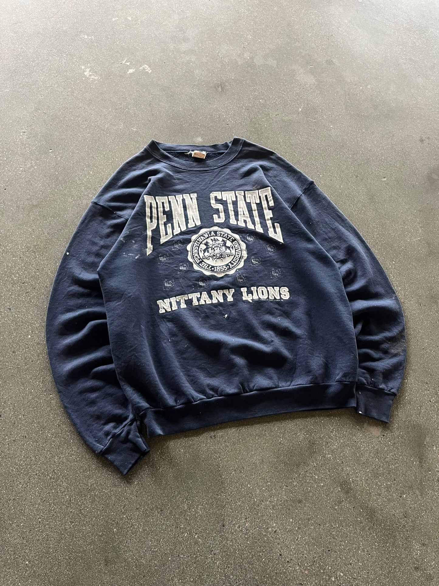 90’S PAINT SPLATTERED “PENN STATE” CREWNECK - L