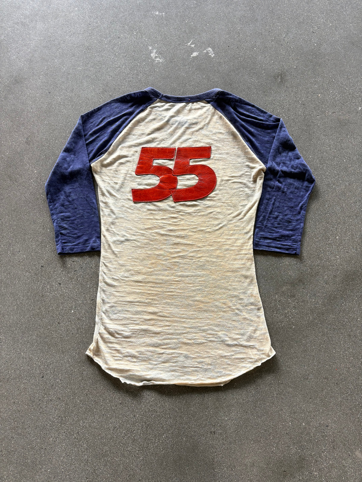 80’S SLUB “55” BASEBALL WOMENS JERSEY - S