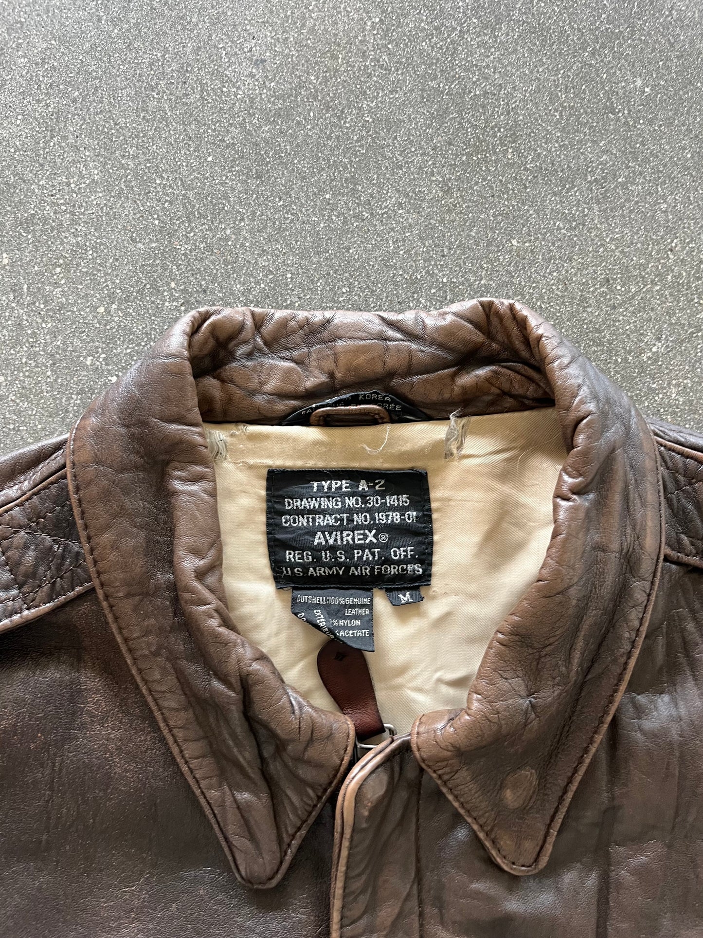 80’S AVIREX TYPE A-2 FLIGHT JACKET - BOXY M
