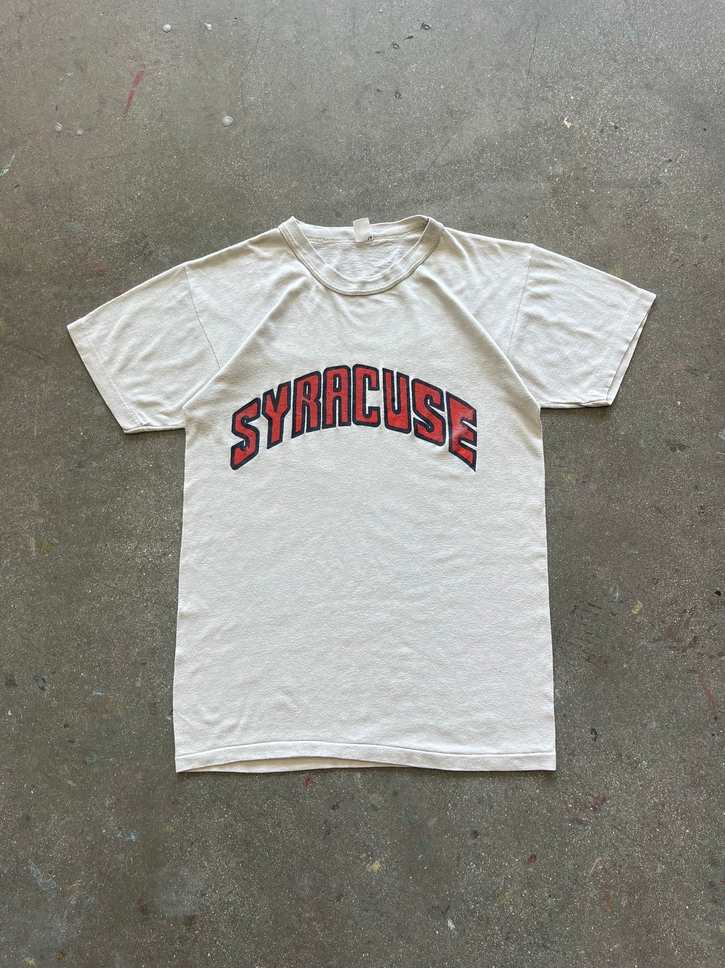 80’S IVORY “SYRACUSE” TEE - S/M