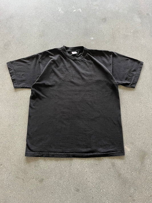 90’S FADED BLACK BLANK TEE - XL