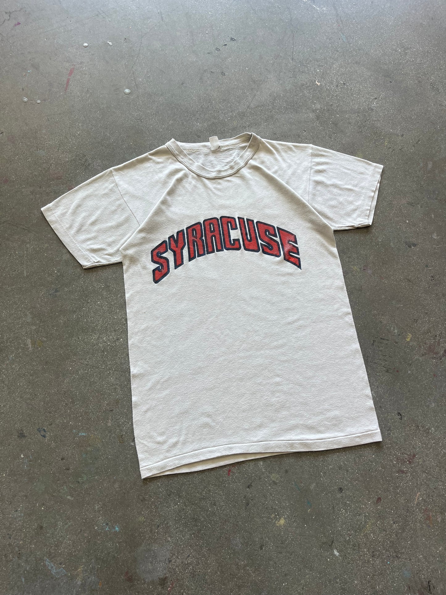 80’S IVORY “SYRACUSE” TEE - S/M