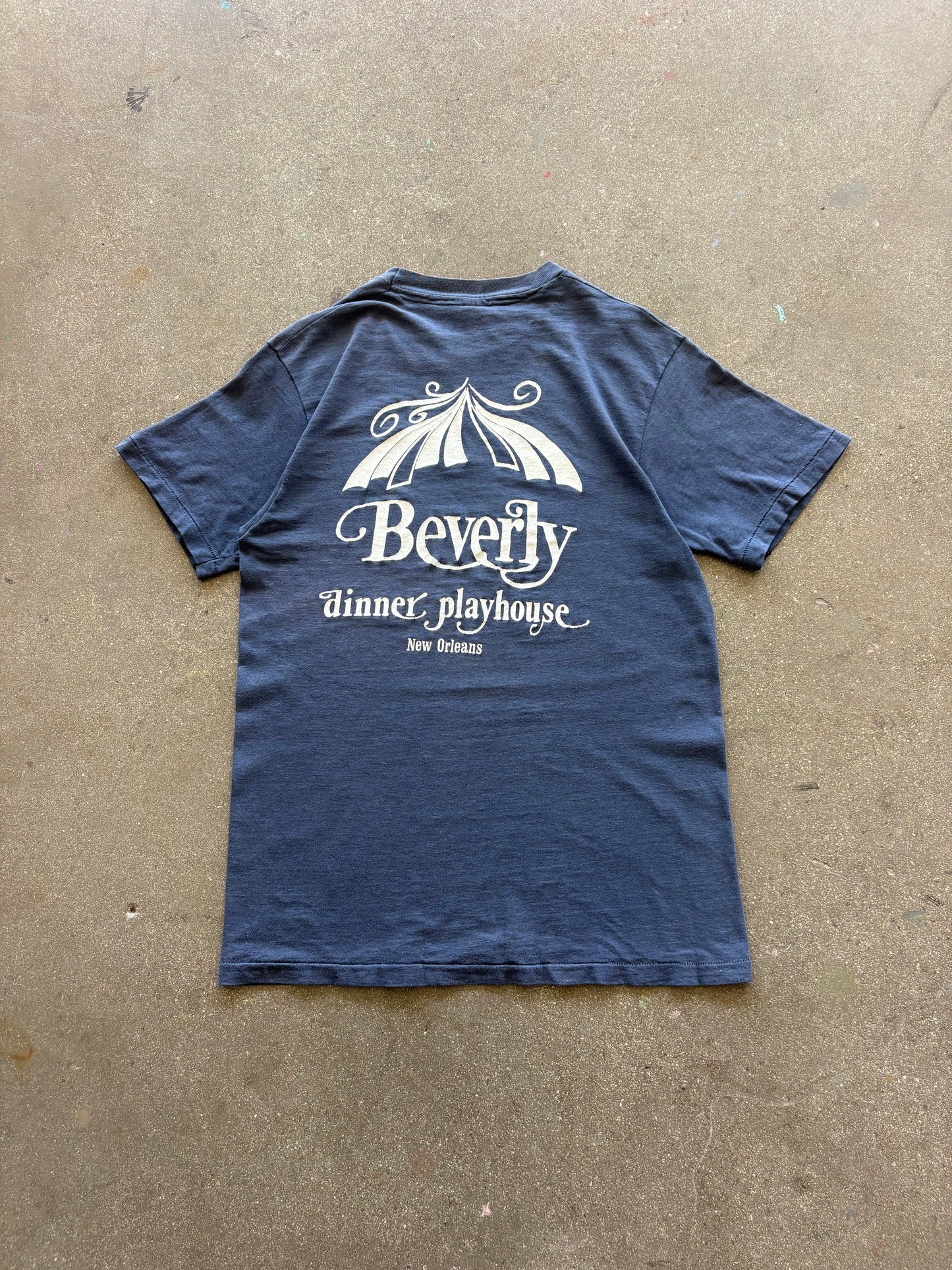 70’S NAVY “THE BEVERLY” TEE - M