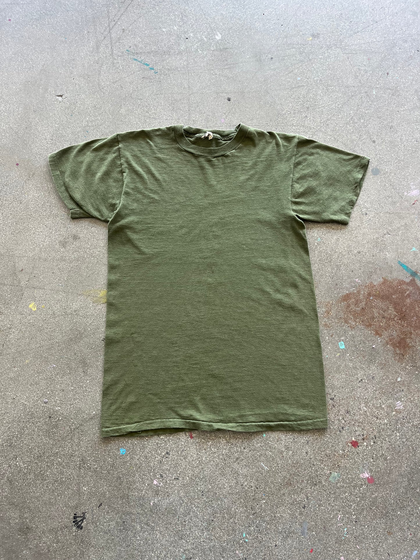 80’S FOREST GREEN BLANK TEE - S