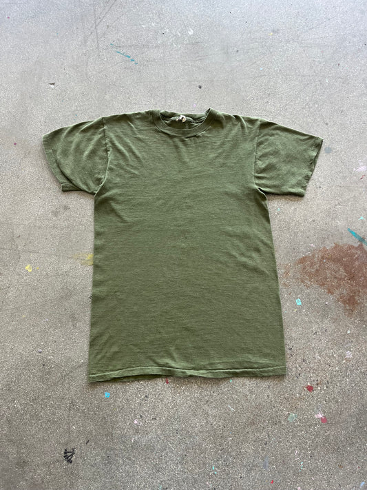 80’S FOREST GREEN BLANK TEE - S