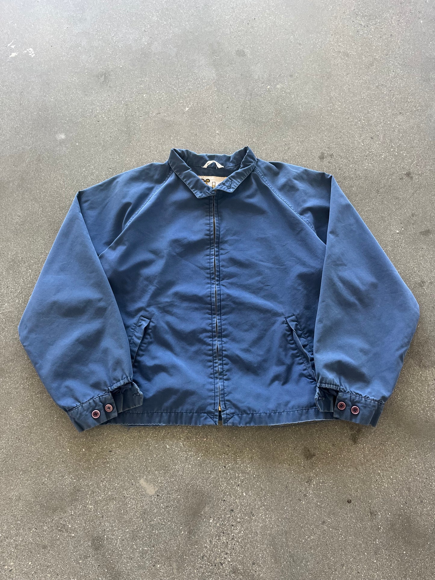 90’S BLUE DETROIT STYLE COACH ZIP UP - BOXY M/L