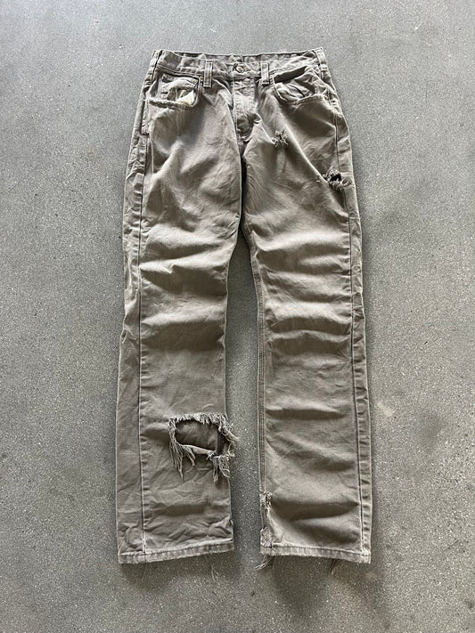 90’S DISTRESSED KHAKI BROWN CARHARTT PANTS - 30