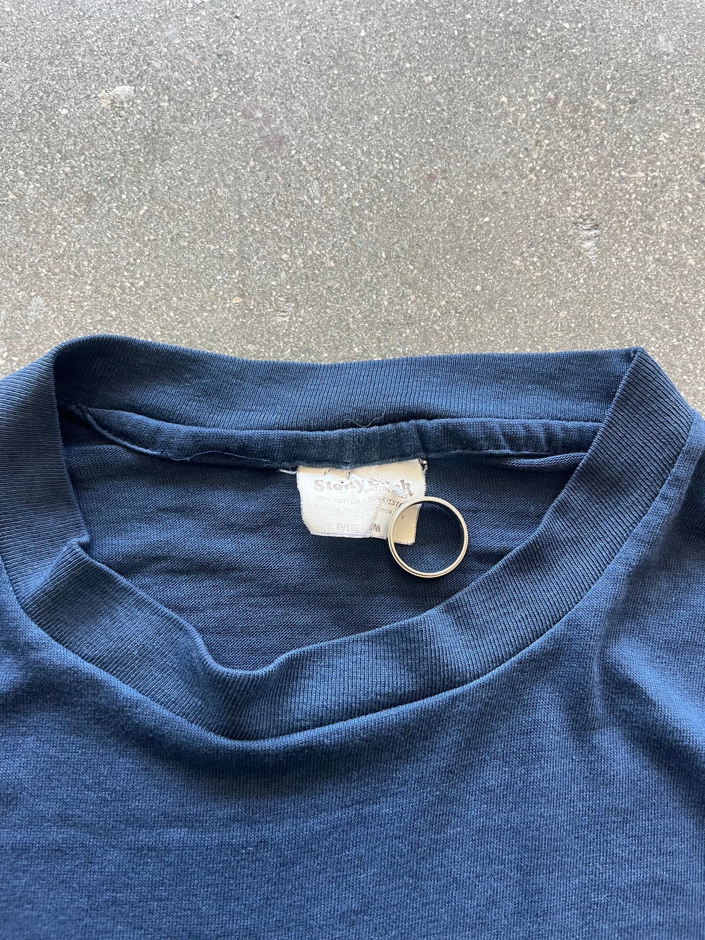 80’S NAVY BLUE “ANNUAL RUN” TEE - BOXY M