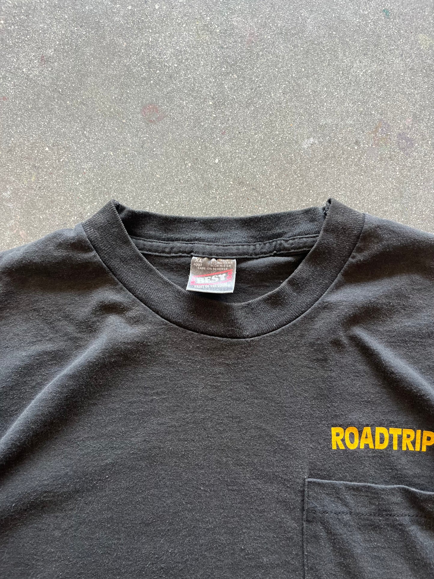 90’S FADED “ROADTRIPS” POCKET TEE - XL