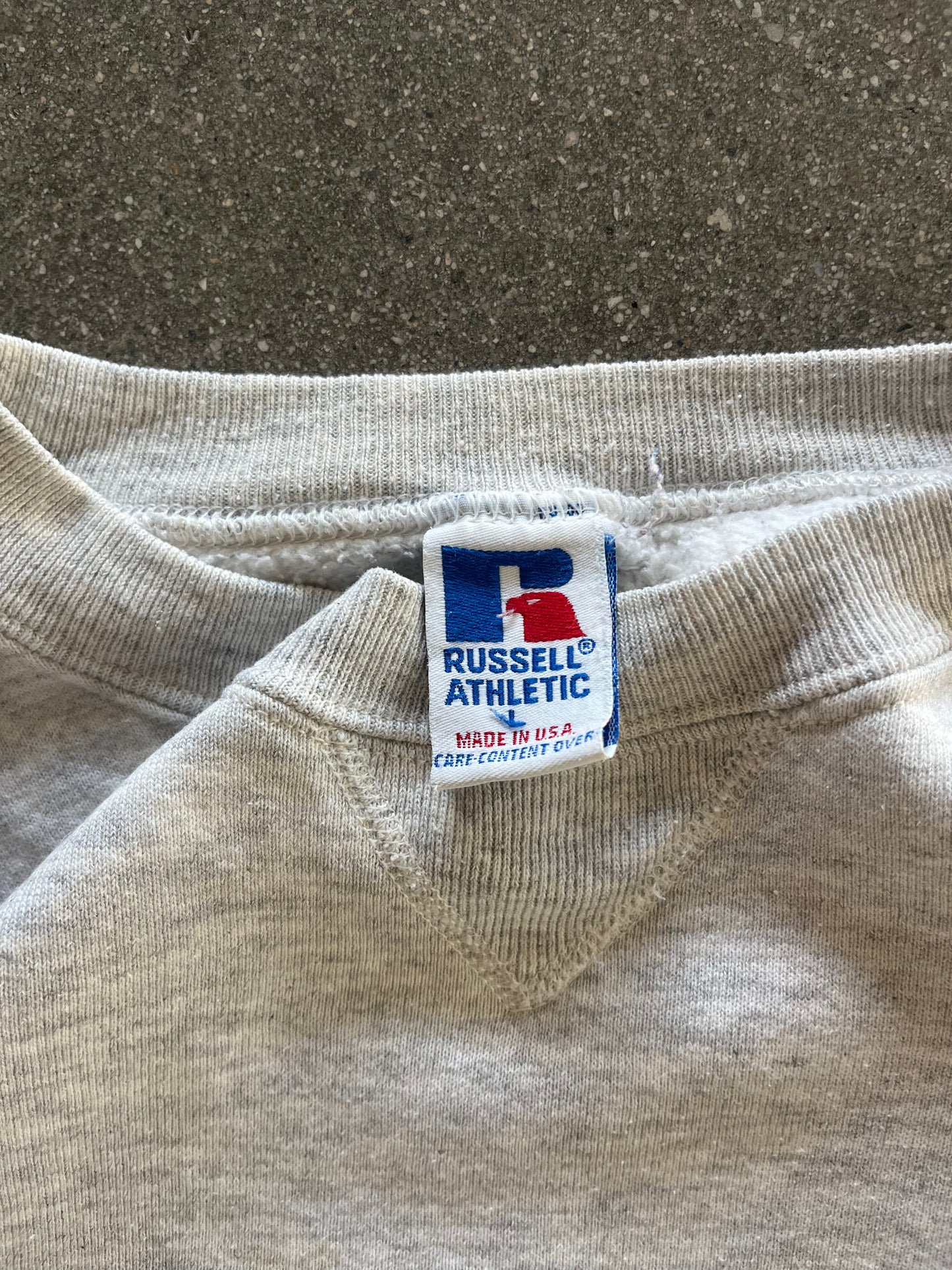 90’S GRAY RUSSELL ATHLETIC CREWNECK - BOXY M/L
