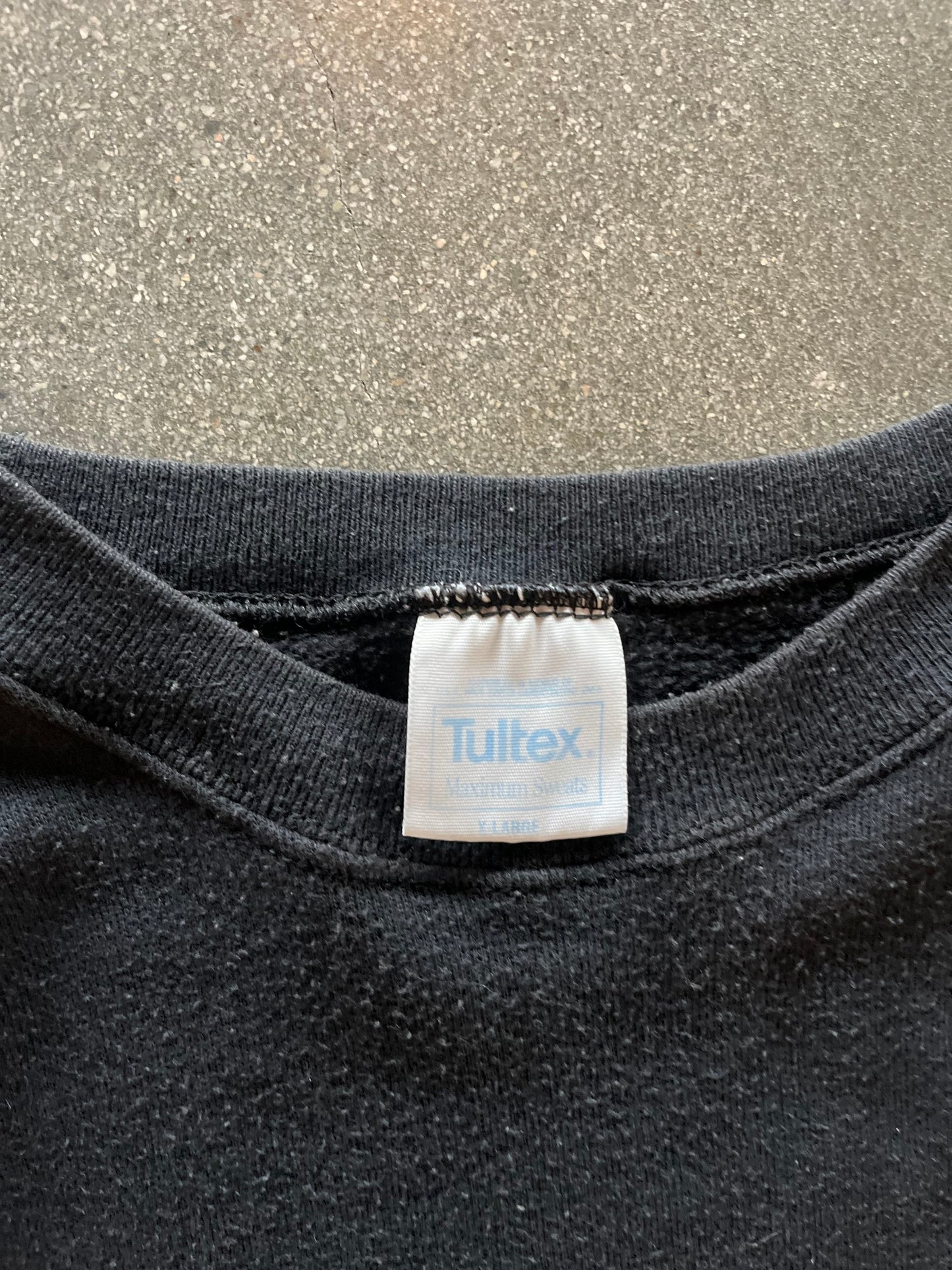 90’S BLACK TULTEX BLANK CREWNECK - BOXY L/XL