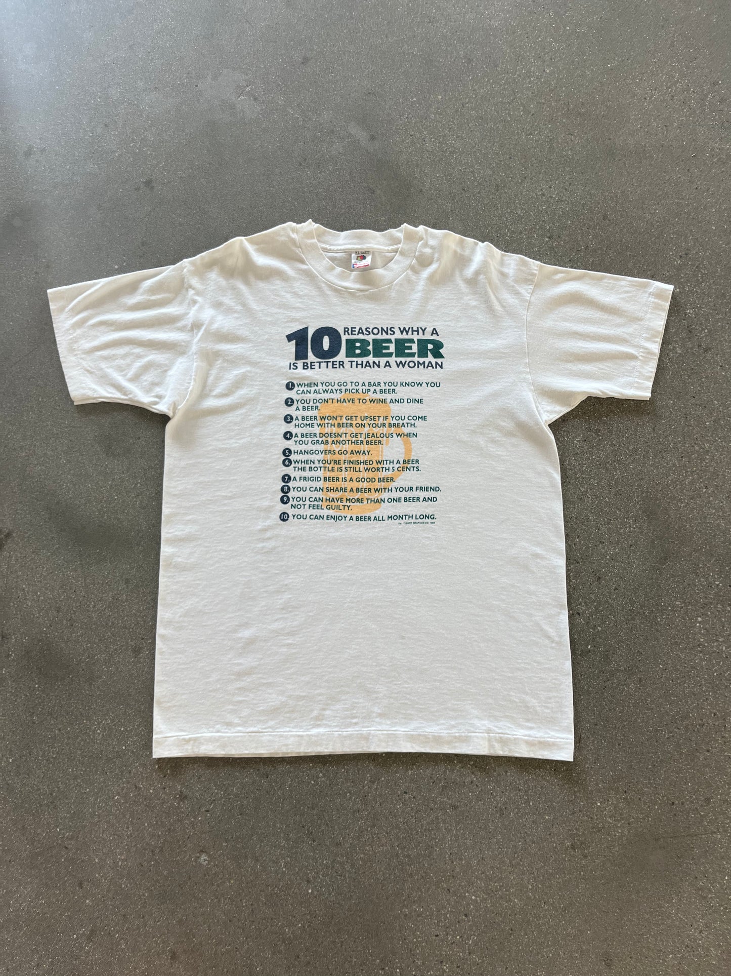90’S “WHY BEER IS BETTER THAN WOMEN” TEE - XL