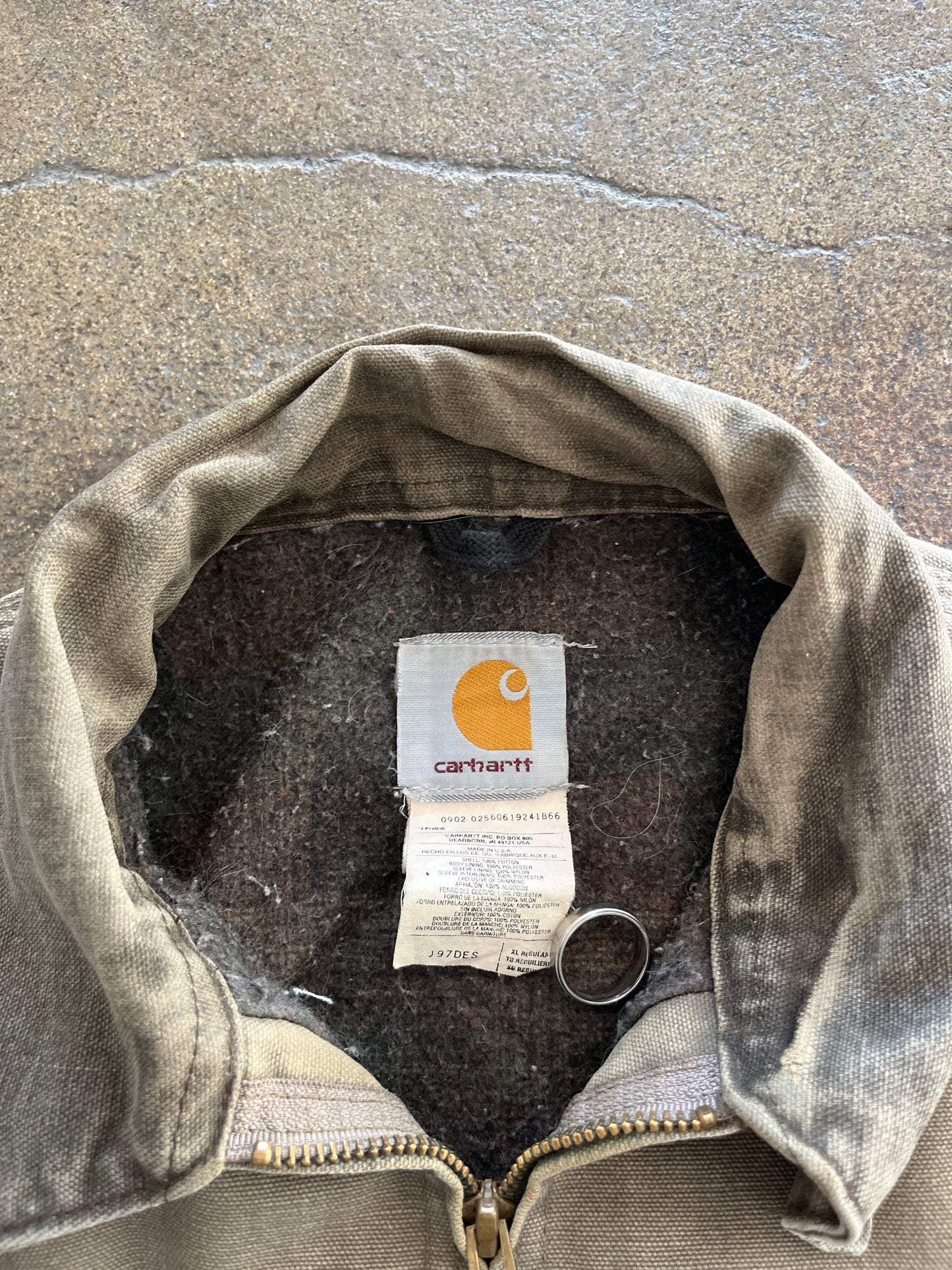 90’S SANDY BROWN CARHARTT DETROIT JACKET - BOXY L/XL