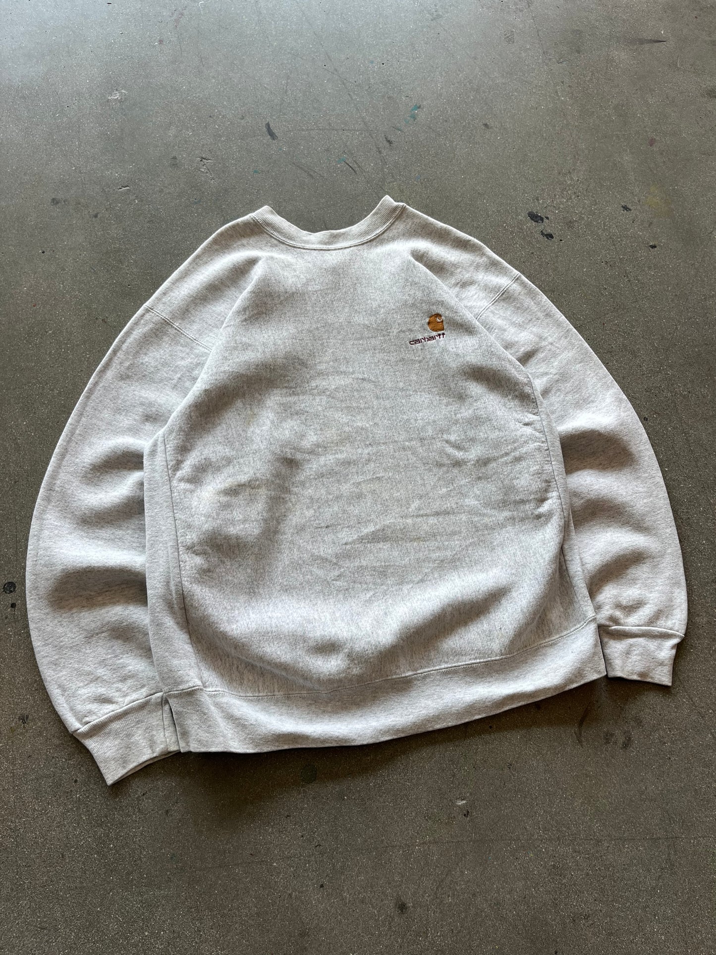 90’S HEATHER GRAY CARHARTT CREWNECK - L