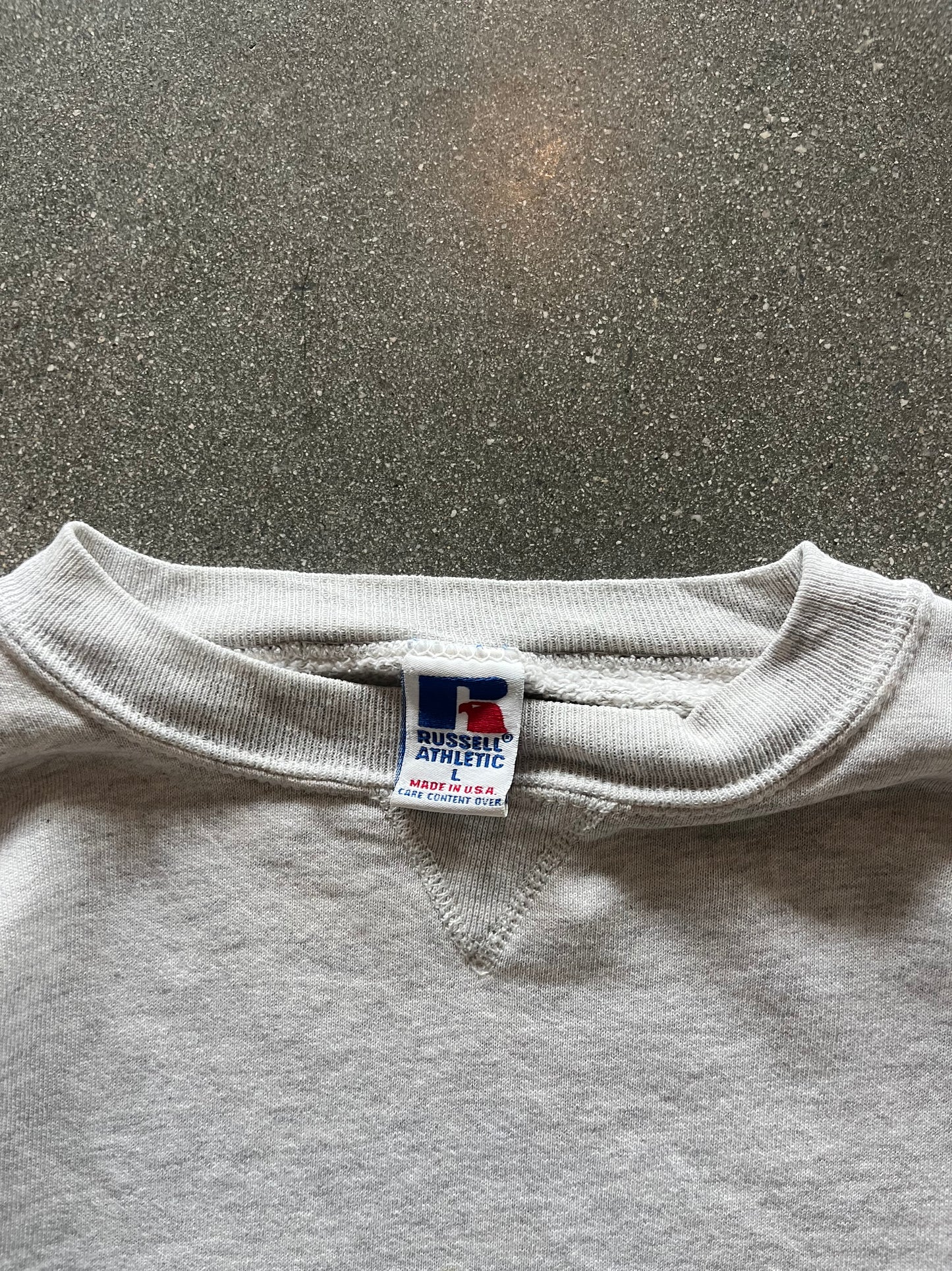 90’S HEATHER GRAY RUSSELL CREWNECK - BOXY M/L