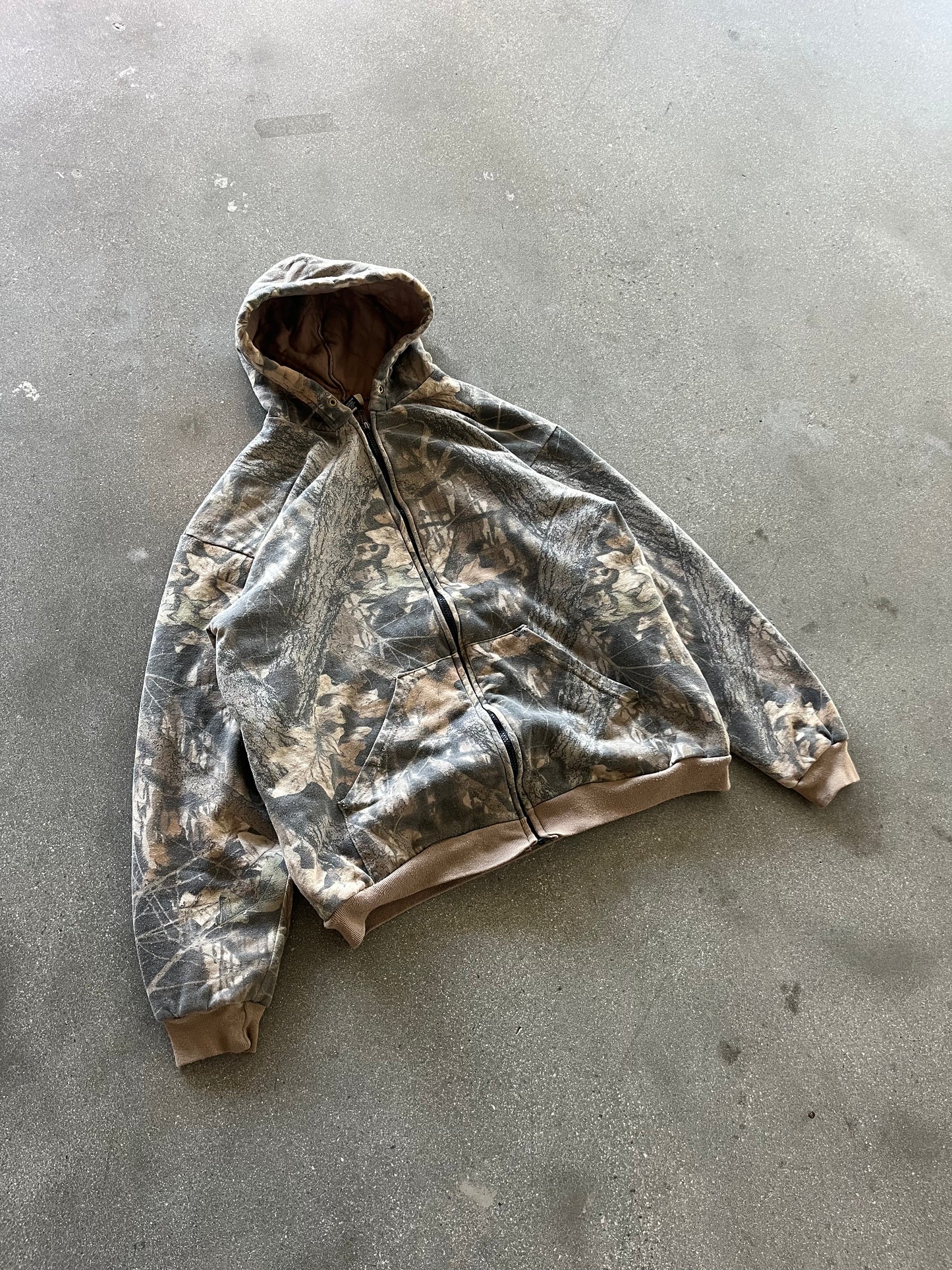 90’S REALTREE CAMO ZIP UP HOODIE - BOXY L