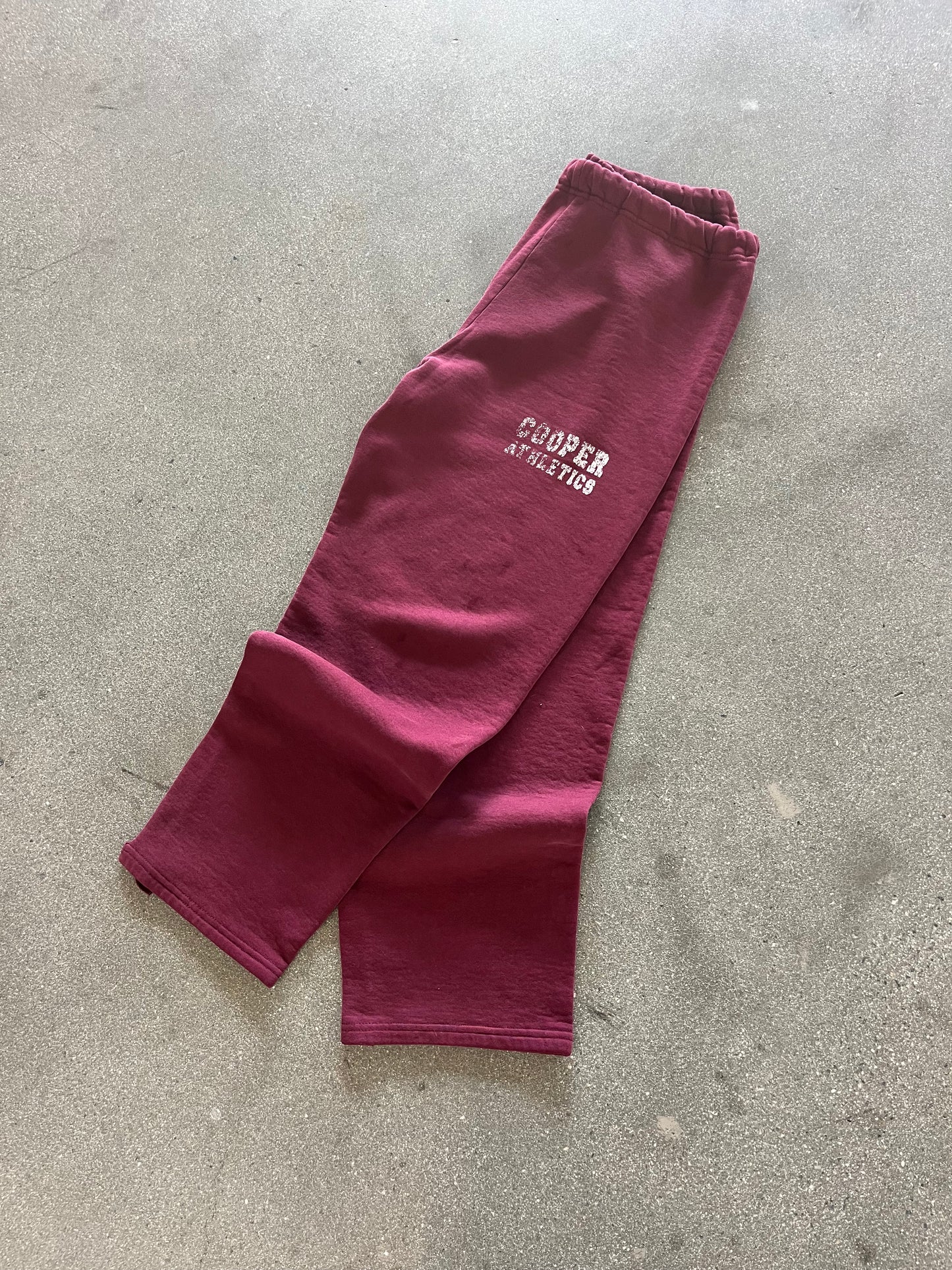 90’S MAROON “COOPER ATHLETICS” RUSSELL SWEATPANTS - L