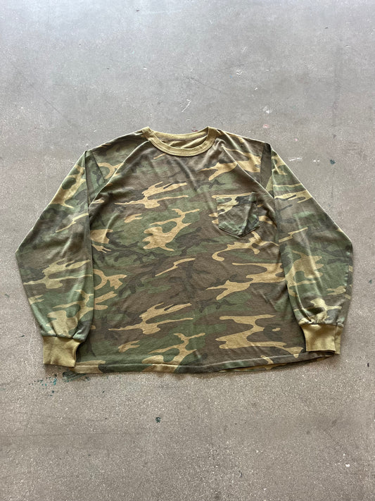 90’S ARMY CAMO POCKET LONGSLEEVE - BOXY L