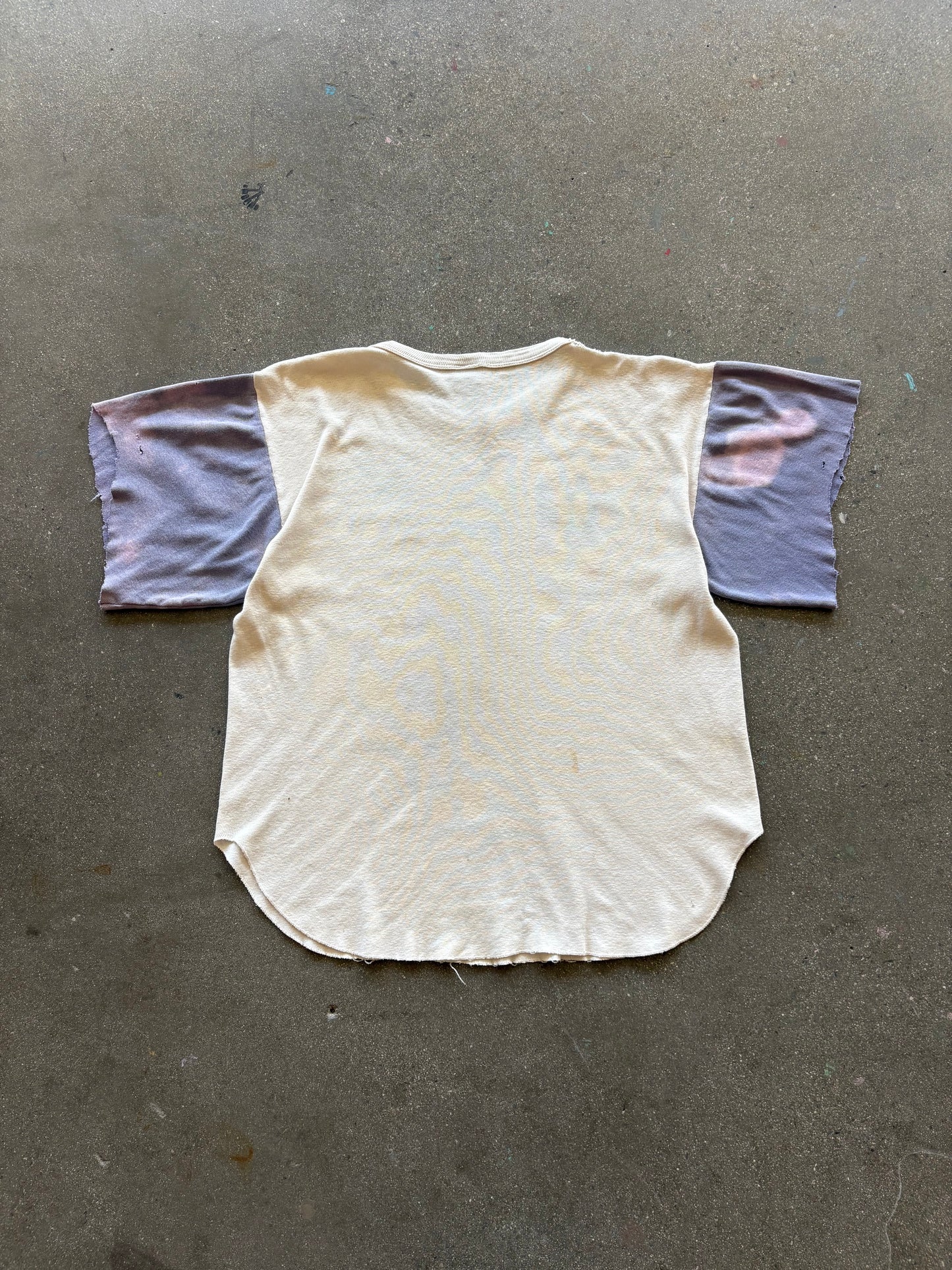 70’S CHAMPION “CCM” WATERPRINT CUTOFF TEE - M