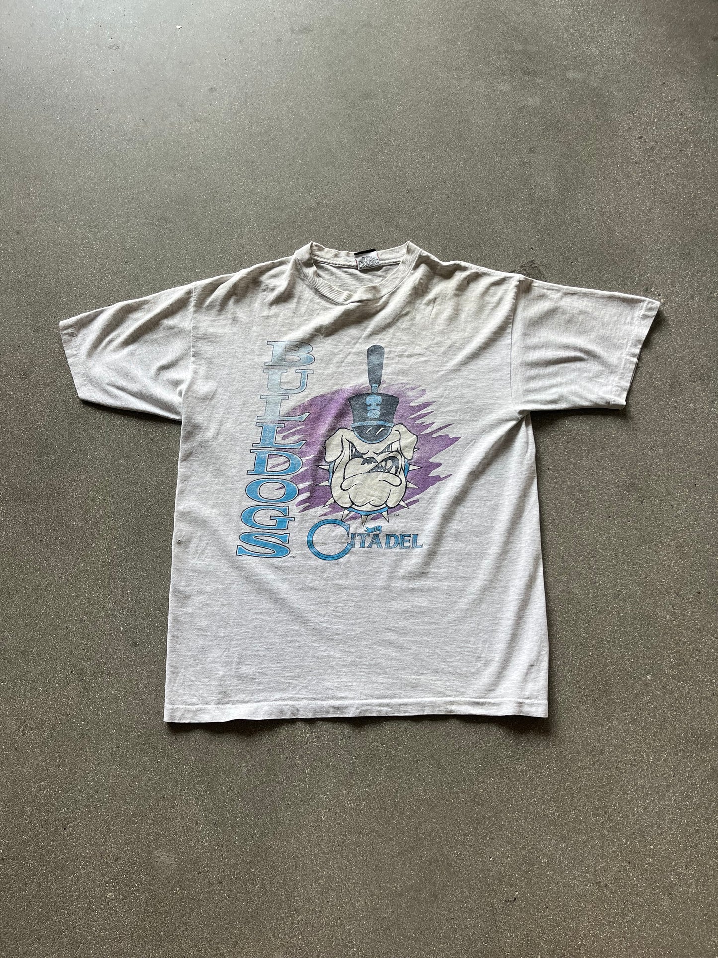 90’S FADED CITADEL BULLDOGS TEE - BOXY L