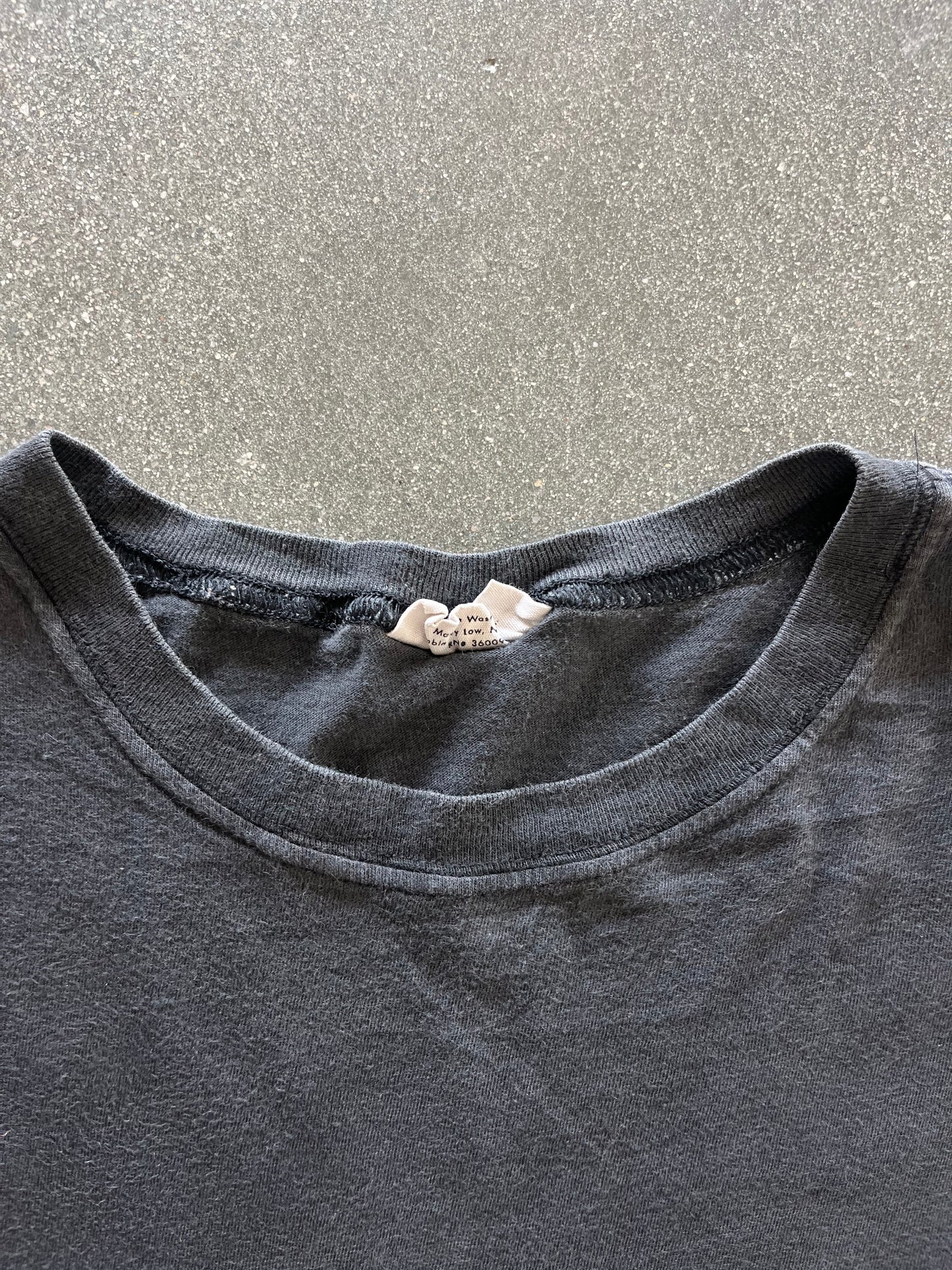 90’S FADED BLACK BLANK TEE - L