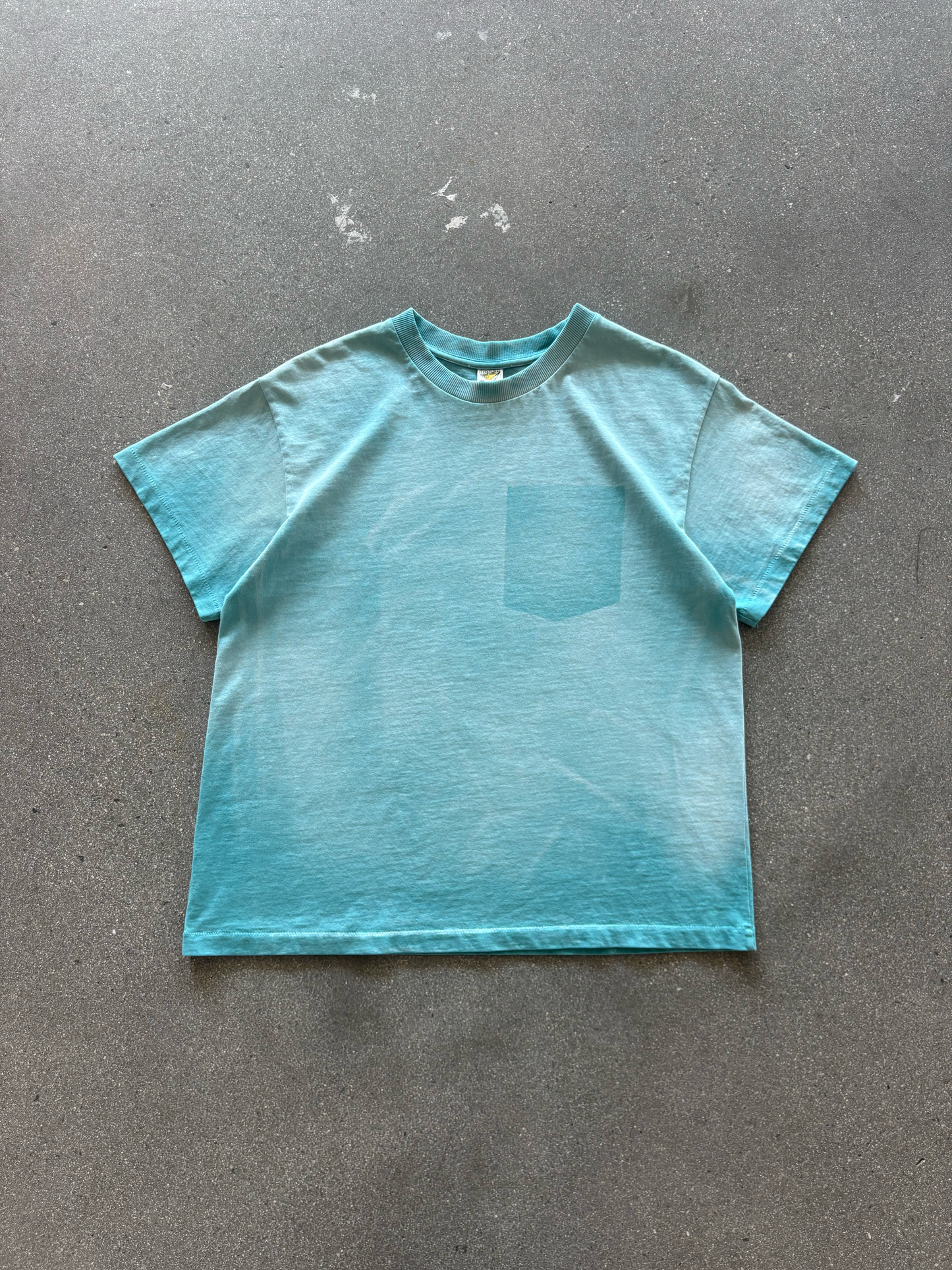 MINT GREEN GHOST POCKET TEE (MADE TO ORDER)