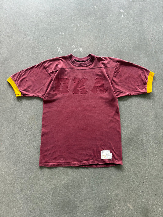 70’S TWO TONE RUSSELL MAROON GHOST PRINT SORORITY JERSEY - M/L