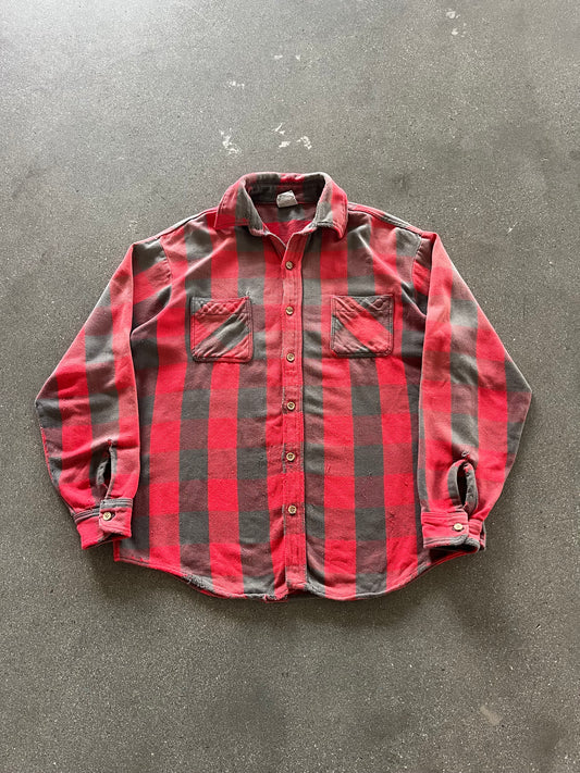 70’S BIG MAC WOVEN PLAID FLANNEL - L
