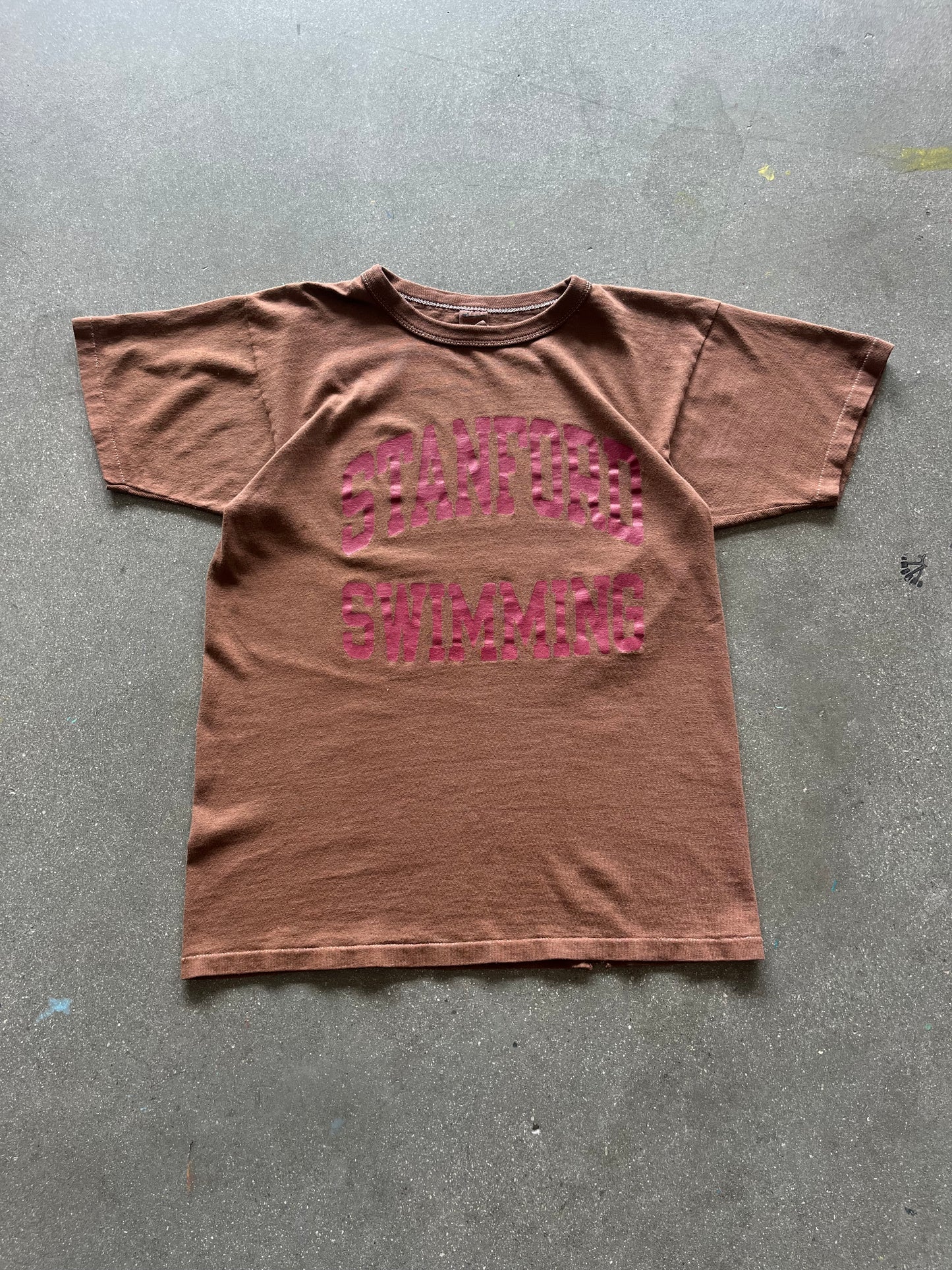 90’S BROWN “STANFORD SWIMMING” CHAMPION TEE - M